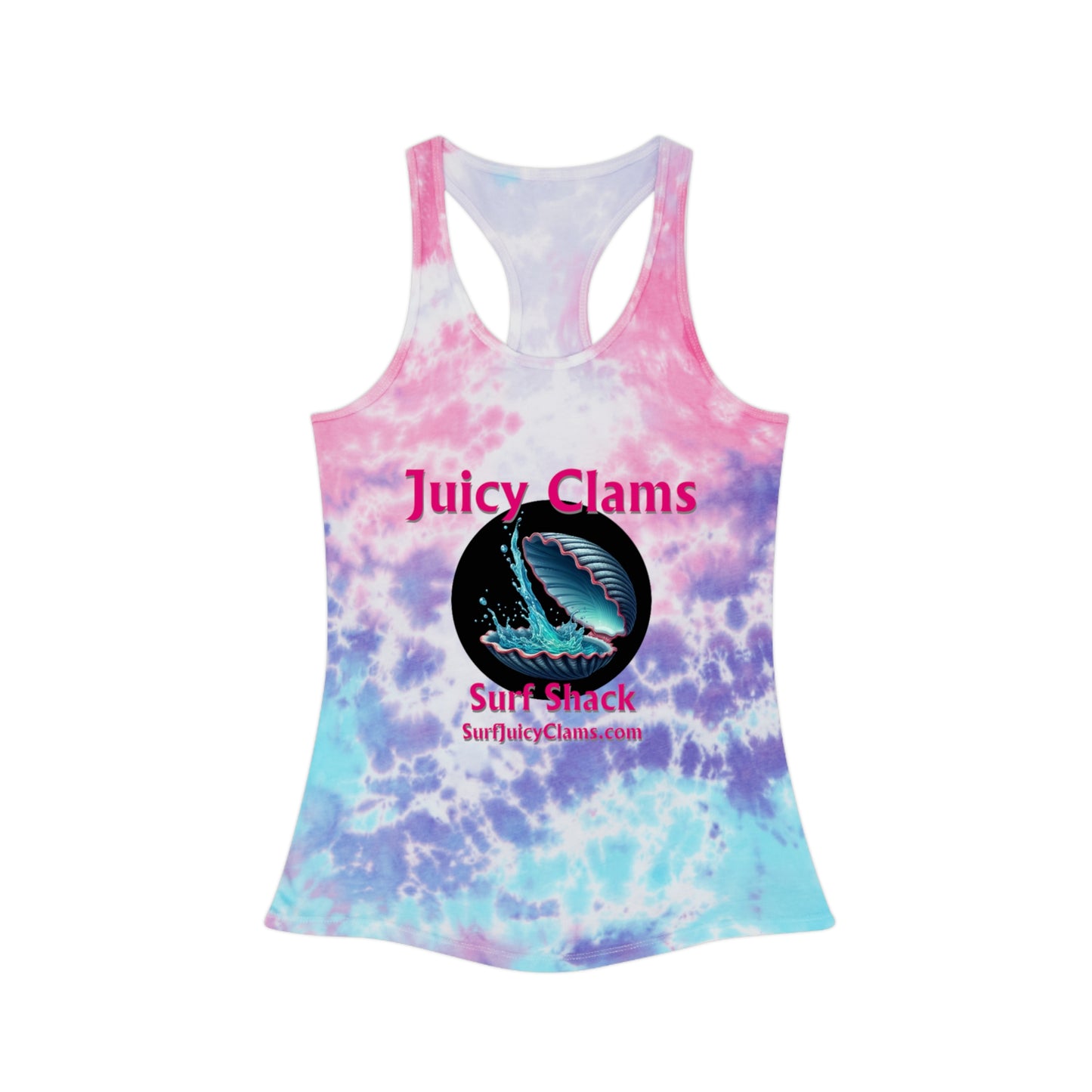 Juicy Clams Tie Dye Racerback Tank Top (L010)