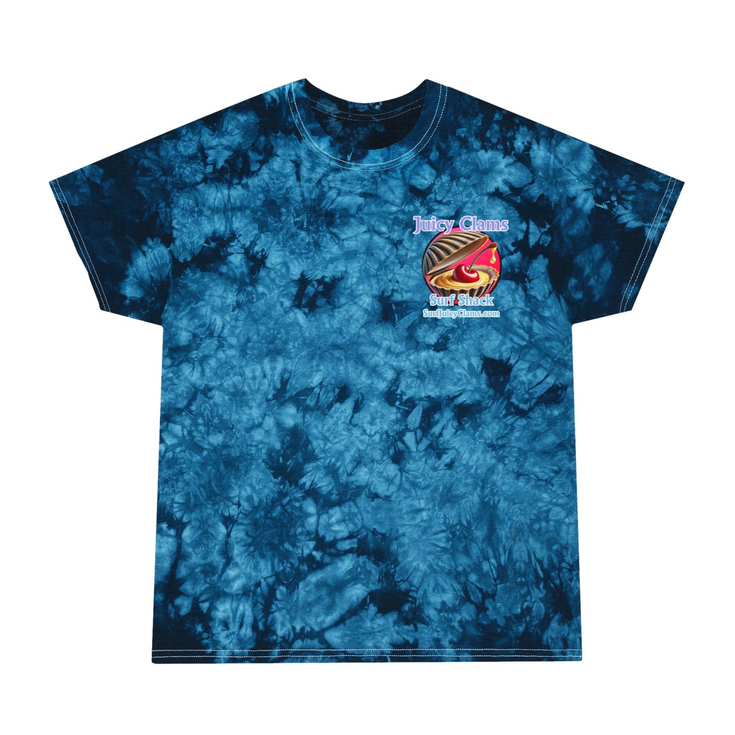 Juicy Clams Unisex Logo Crystal Tie-Dye T-Shirt (A012)