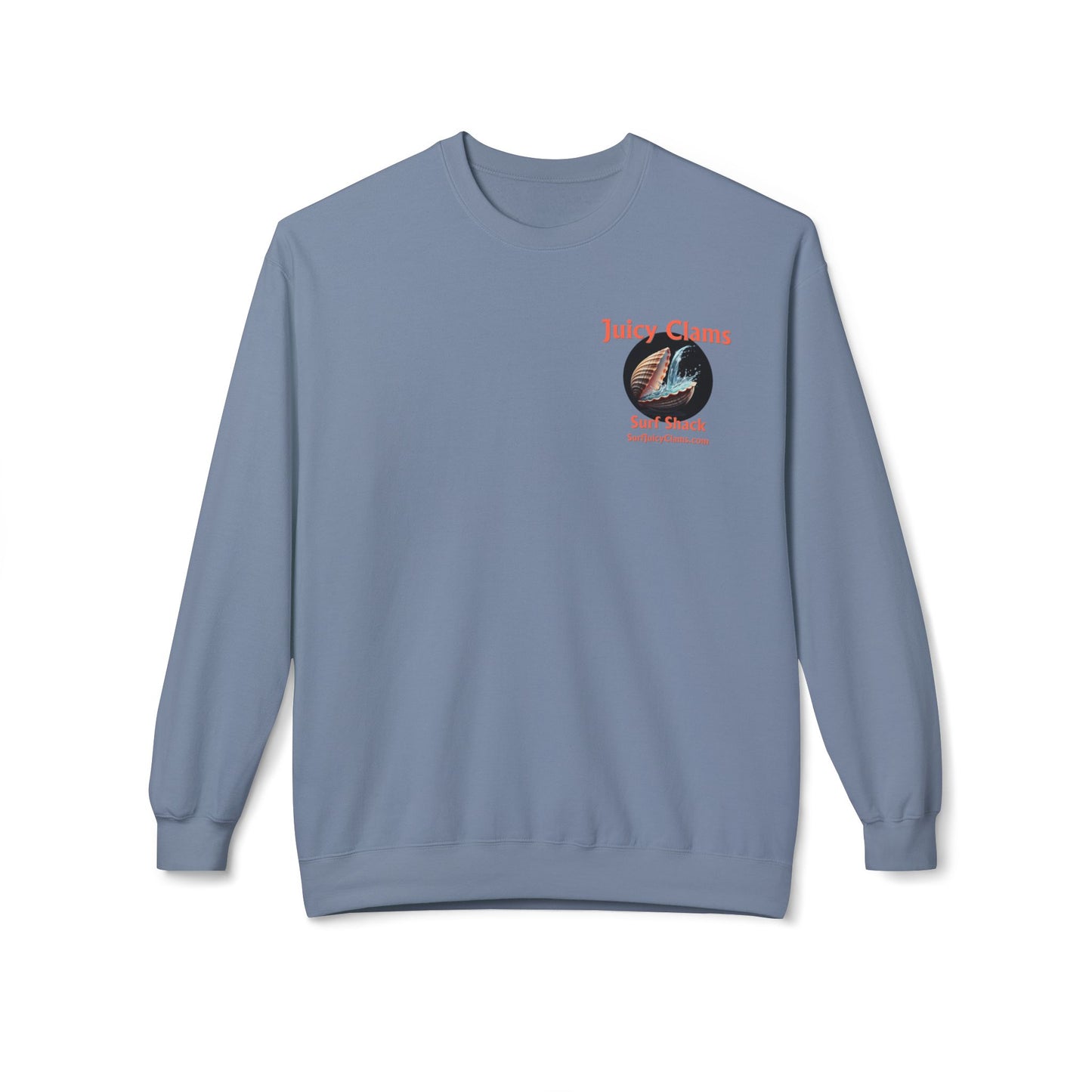 Juicy Clams Unisex Midweight Fleece Crewneck Sweatshirt (L007)