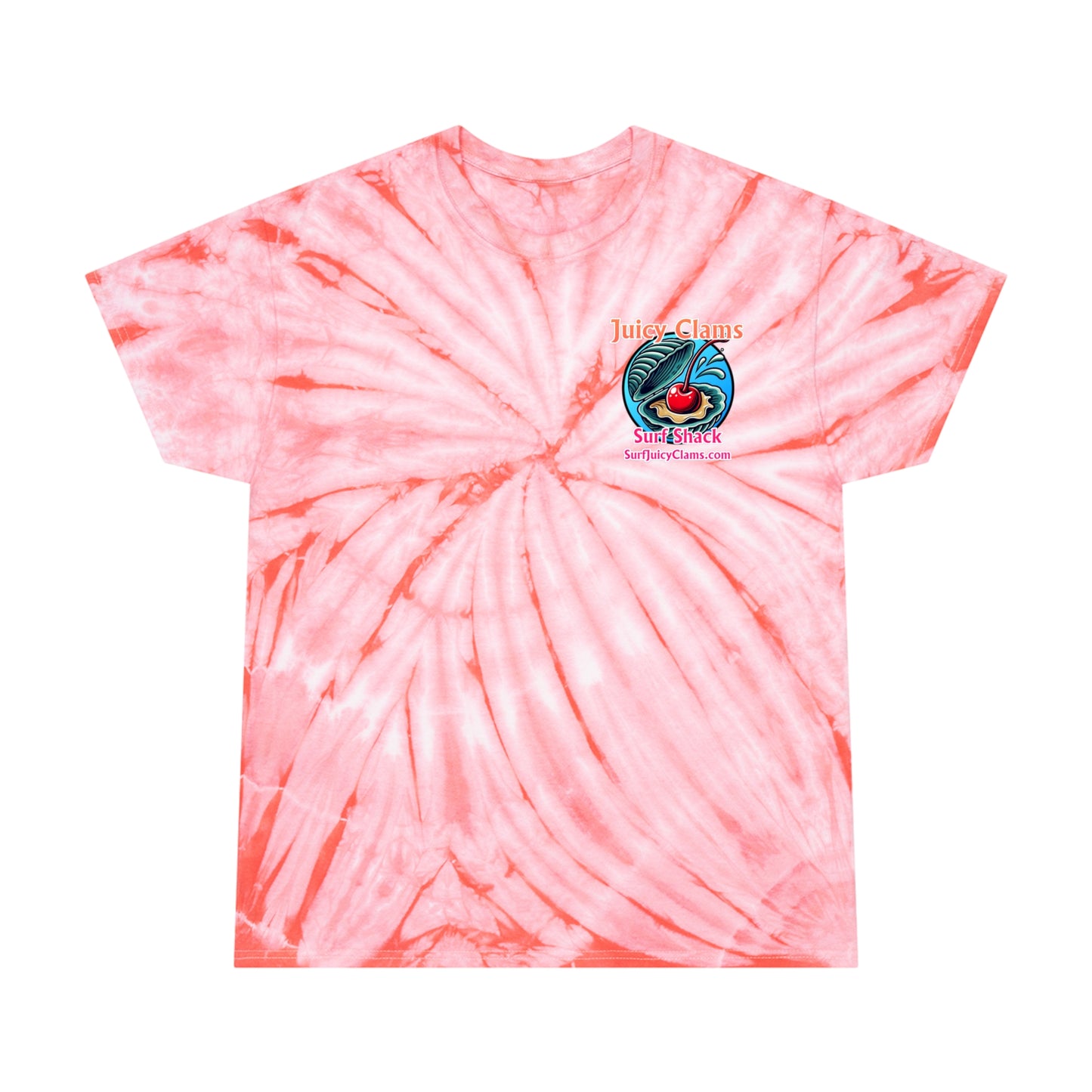 Juicy Clams Unisex Logo Cyclone Tie-Dye T-Shirt (A003)