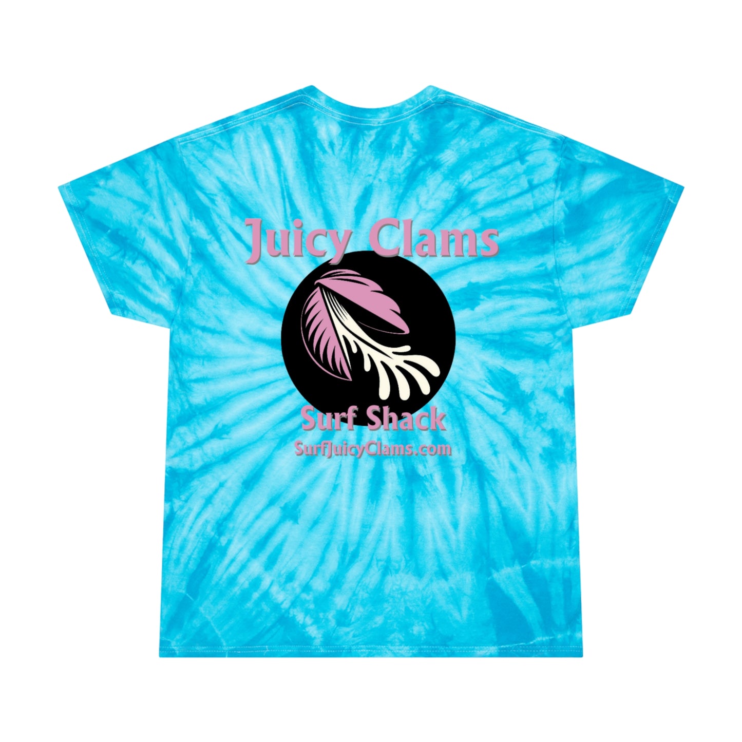 Juicy Clams Unisex Logo Cyclone Tie-Dye T-Shirt (A001)
