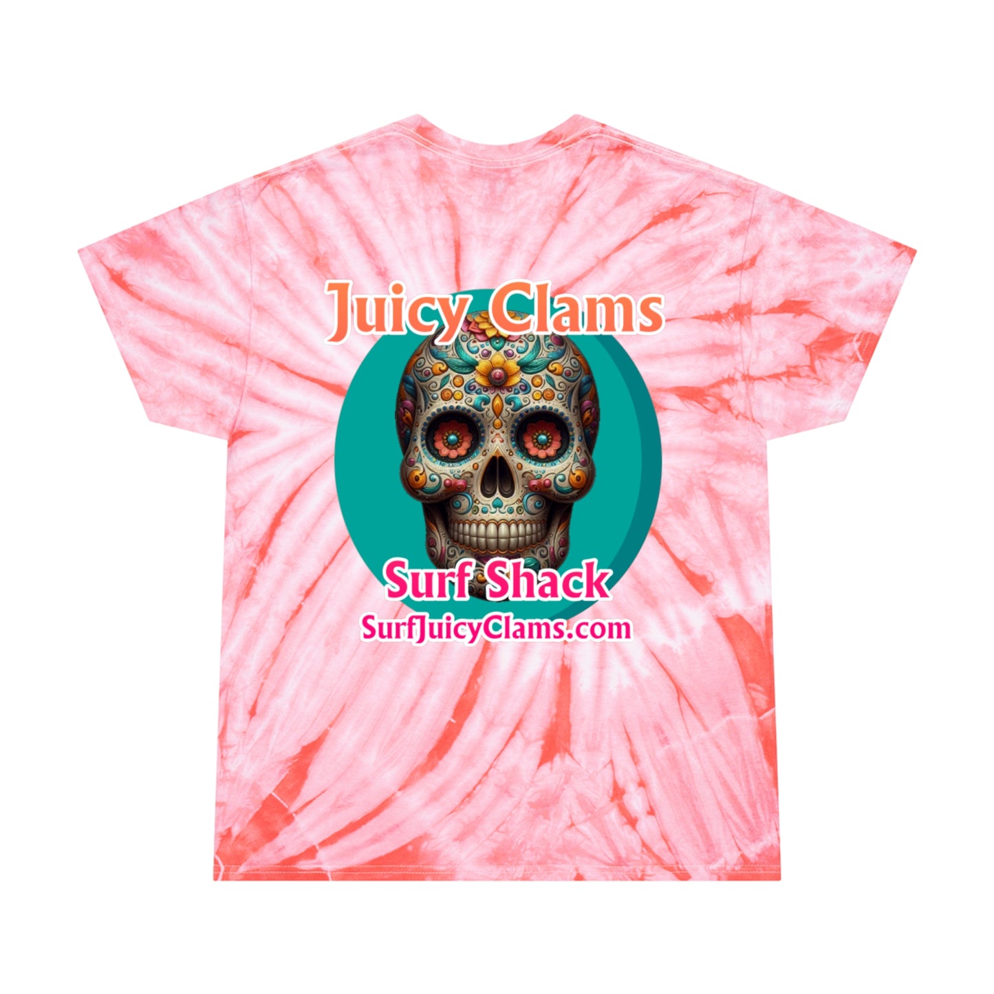 Juicy Clams Unisex Logo Cyclone Tie-Dye T-Shirt (A014)