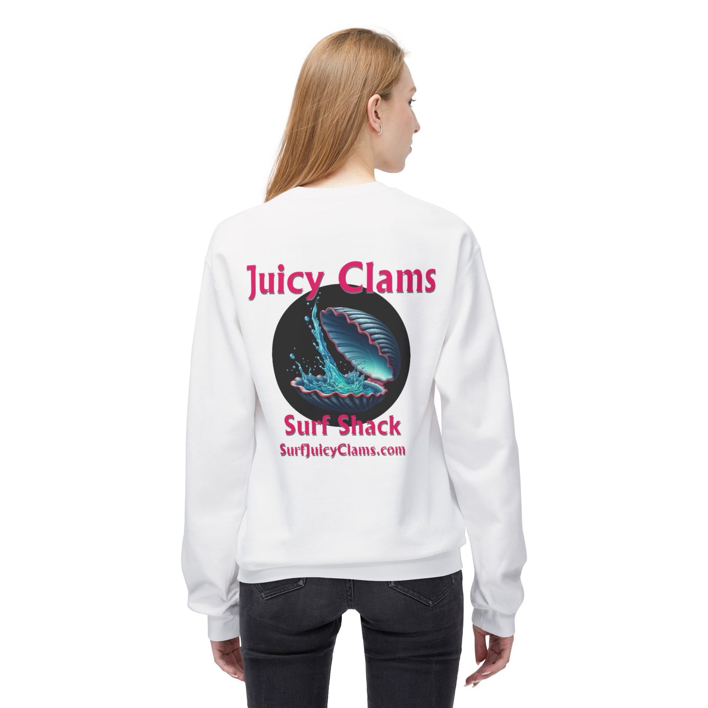 Juicy Clams Unisex Midweight Fleece Crewneck Sweatshirt (L010)