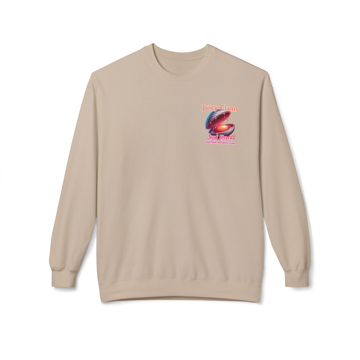 Juicy Clams Unisex Midweight Fleece Crewneck Sweatshirt (L023)