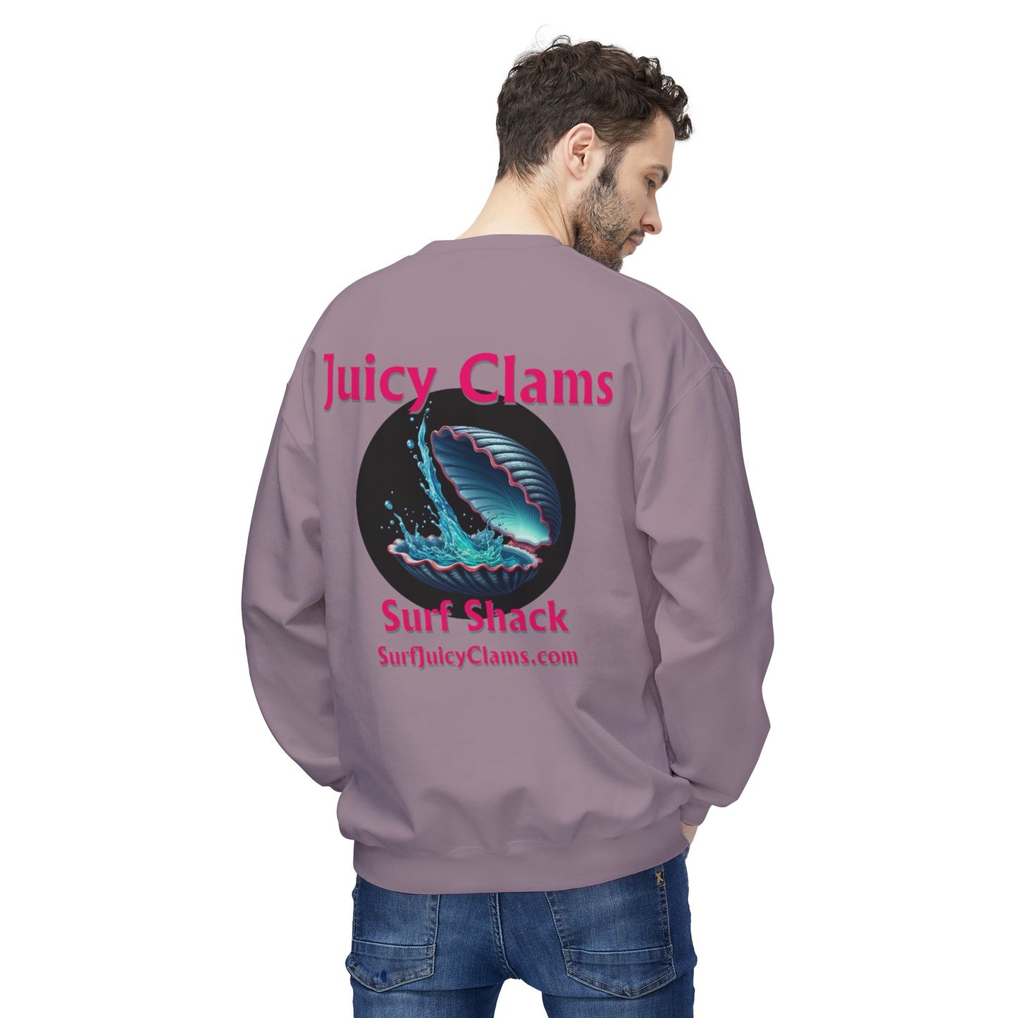 Juicy Clams Unisex Midweight Fleece Crewneck Sweatshirt (L010)