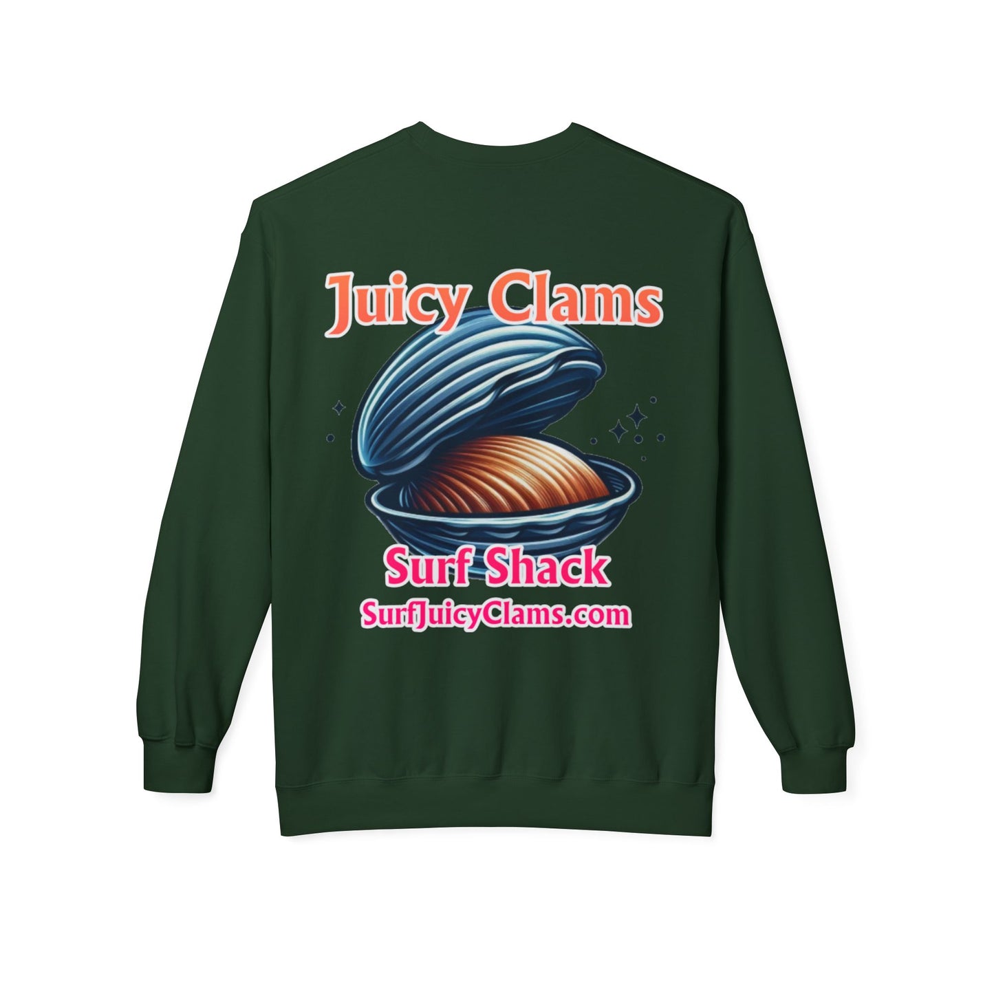 Juicy Clams Unisex Midweight Fleece Crewneck Sweatshirt (L029)