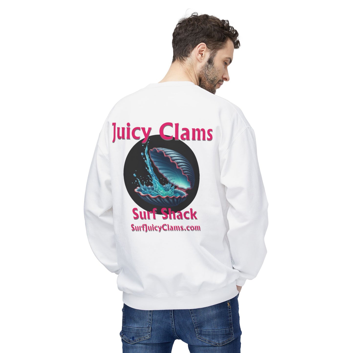 Juicy Clams Unisex Midweight Fleece Crewneck Sweatshirt (L010)