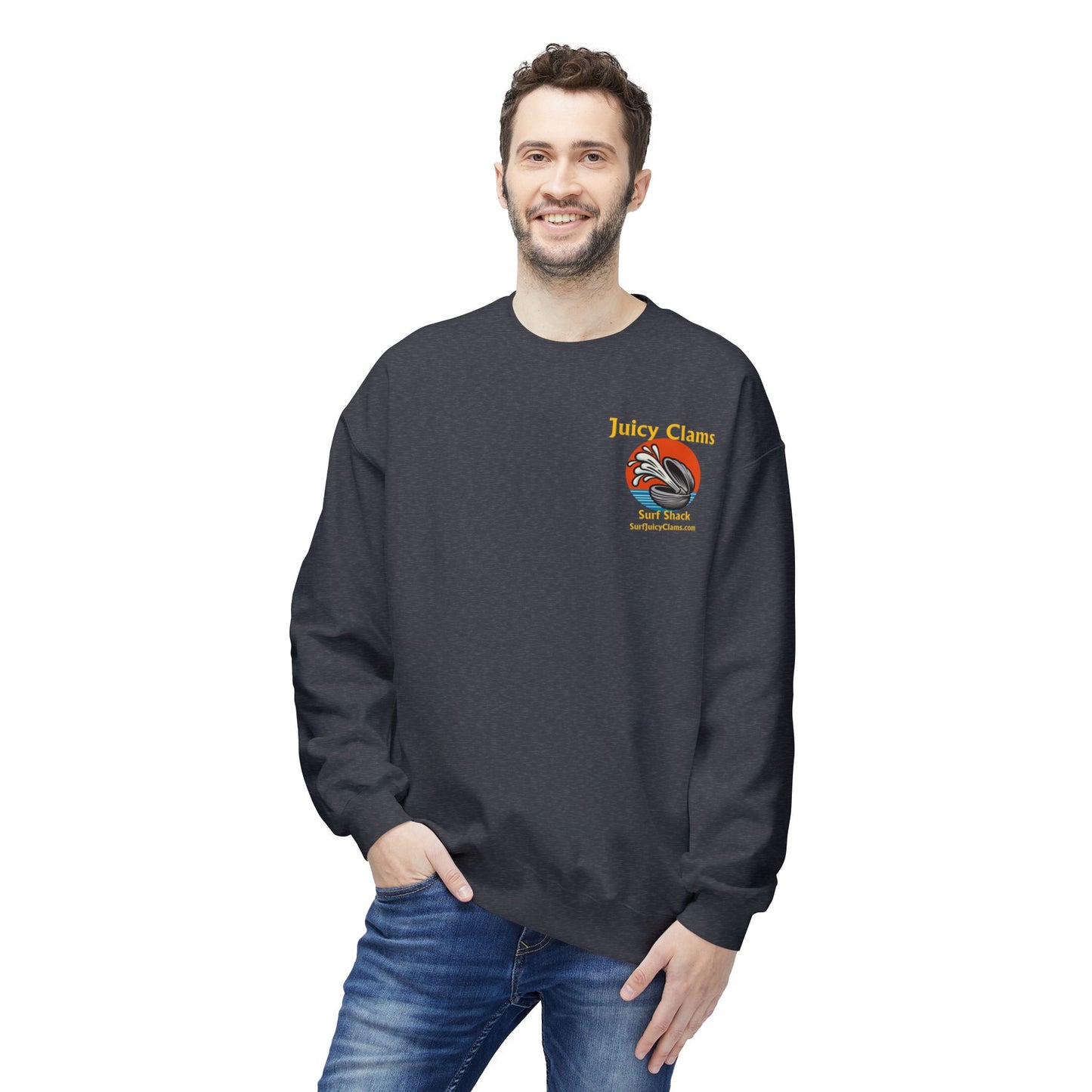 Juicy Clams Unisex Midweight Fleece Crewneck Sweatshirt (L005)