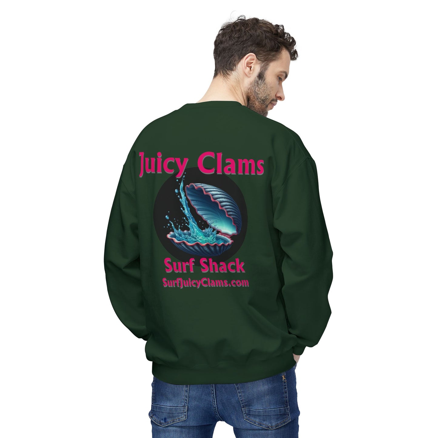 Juicy Clams Unisex Midweight Fleece Crewneck Sweatshirt (L010)