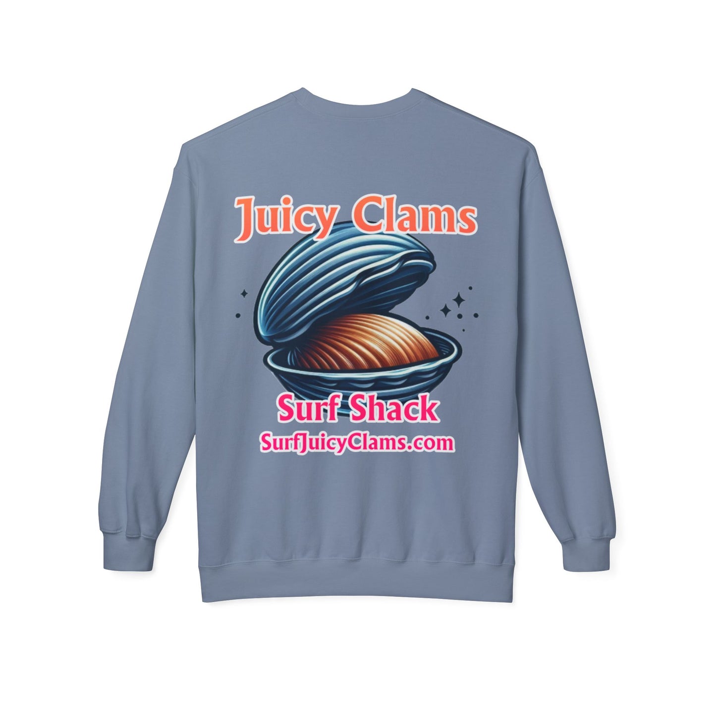 Juicy Clams Unisex Midweight Fleece Crewneck Sweatshirt (L029)