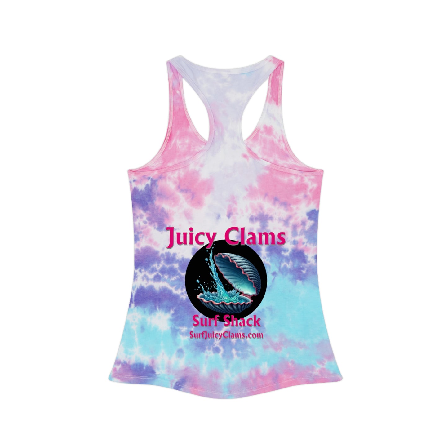 Juicy Clams Tie Dye Racerback Tank Top (L010)