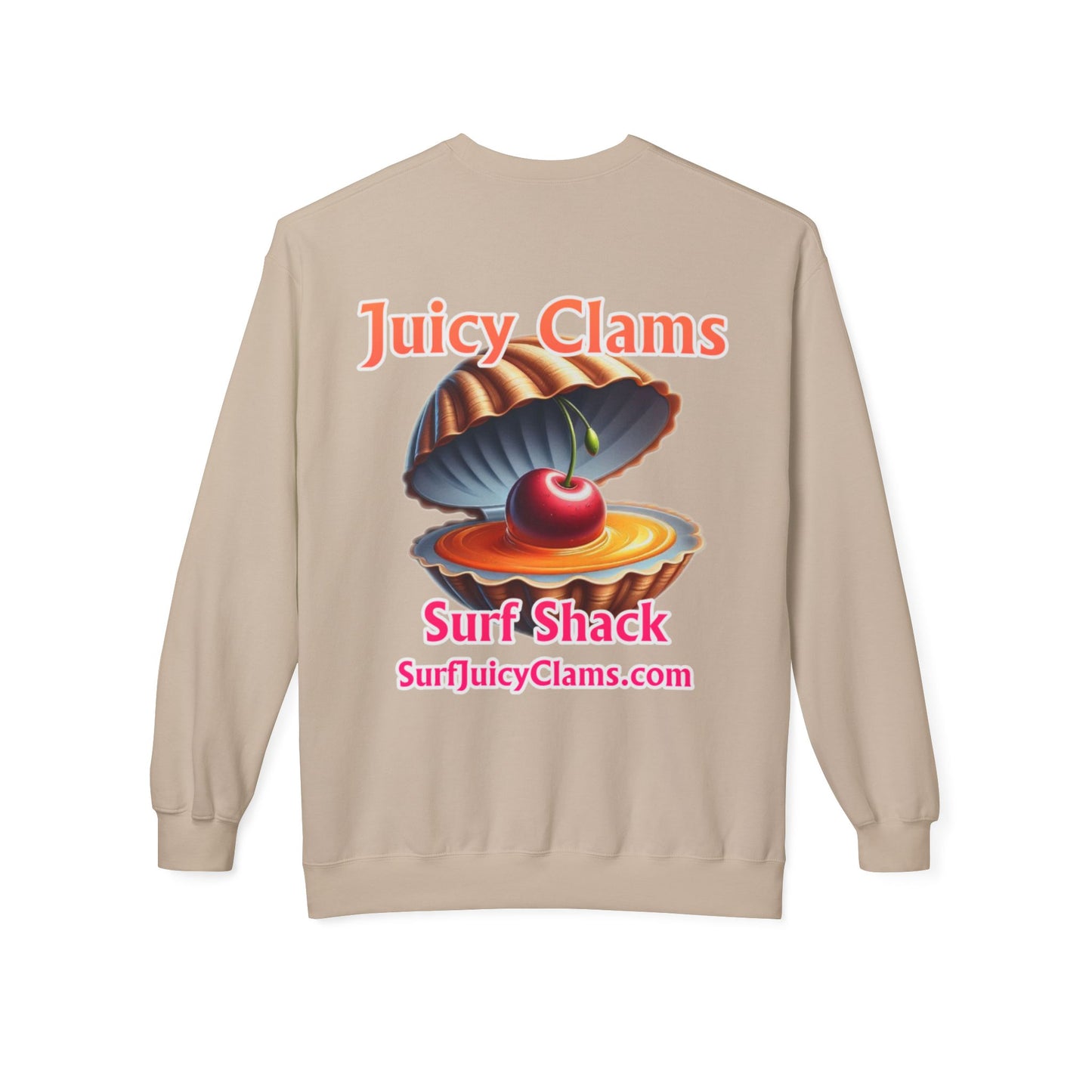 Juicy Clams Unisex Midweight Fleece Crewneck Sweatshirt (L021A)