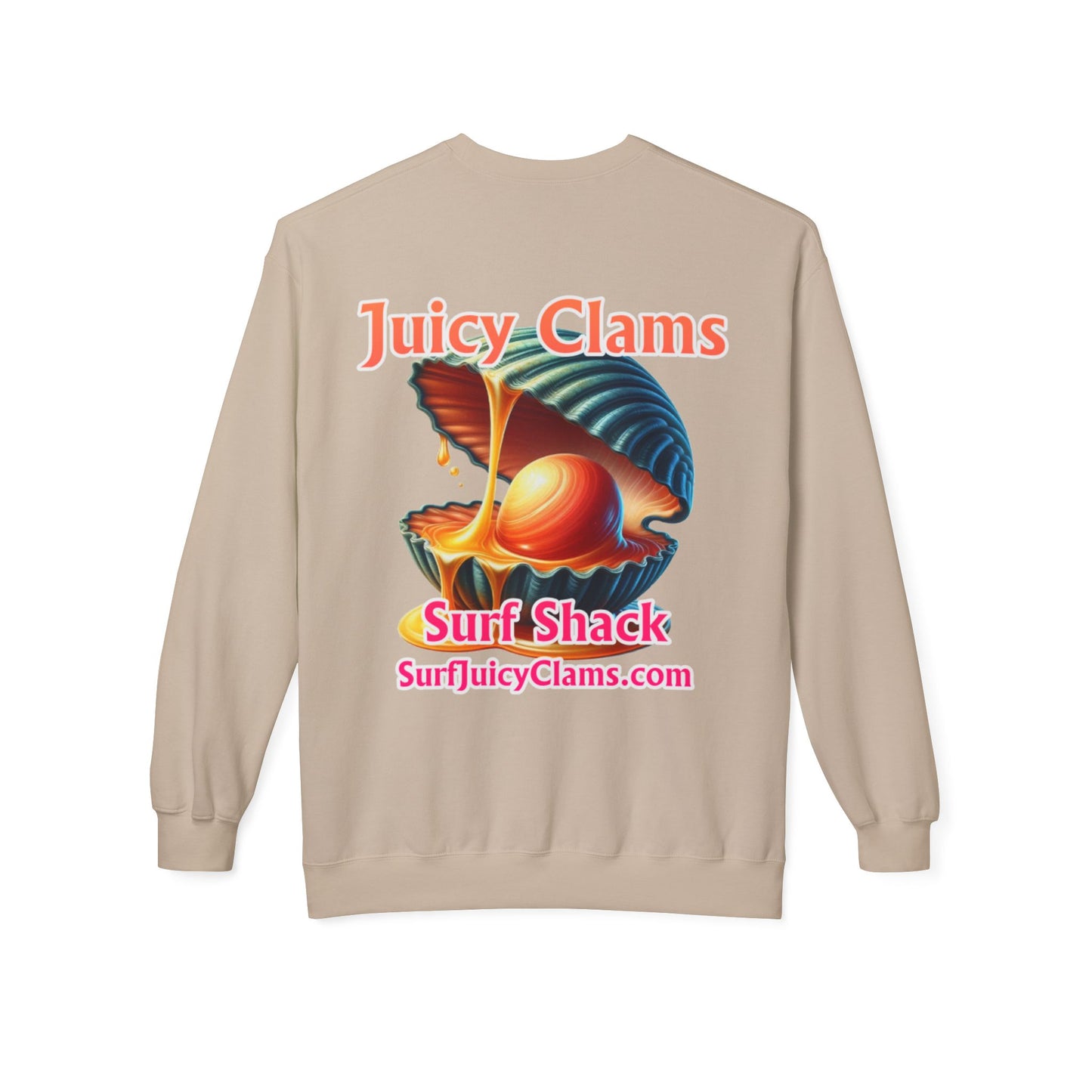 Juicy Clams Unisex Midweight Fleece Crewneck Sweatshirt (L027)