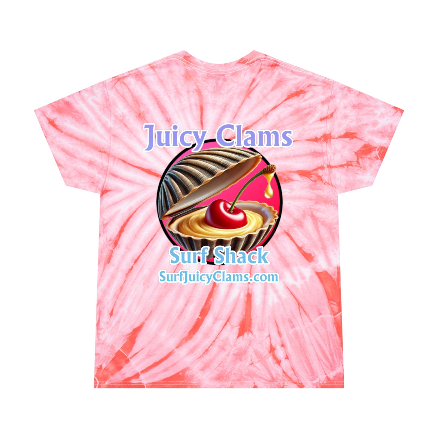 Juicy Clams Unisex Logo Cyclone Tie-Dye T-Shirt (A012)