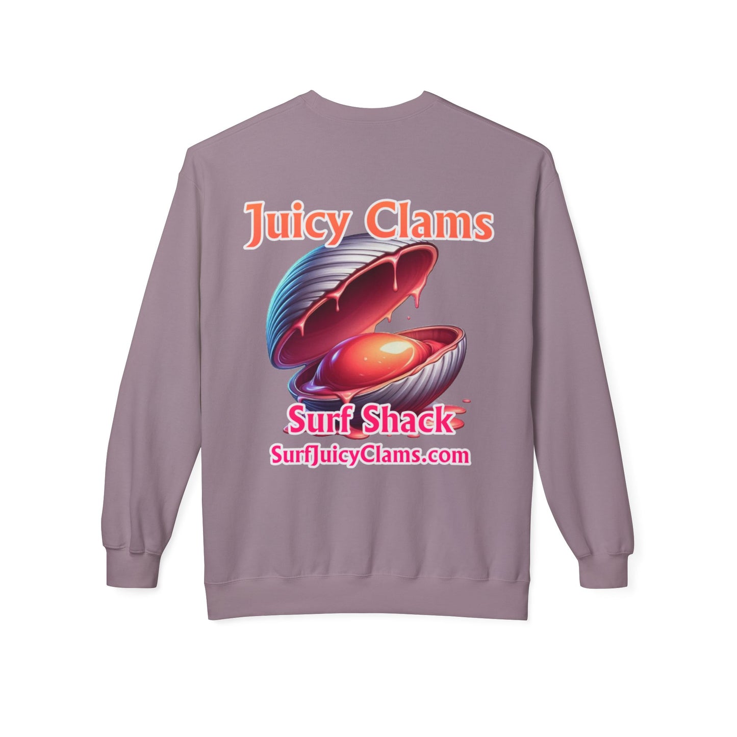 Juicy Clams Unisex Midweight Fleece Crewneck Sweatshirt (L023)