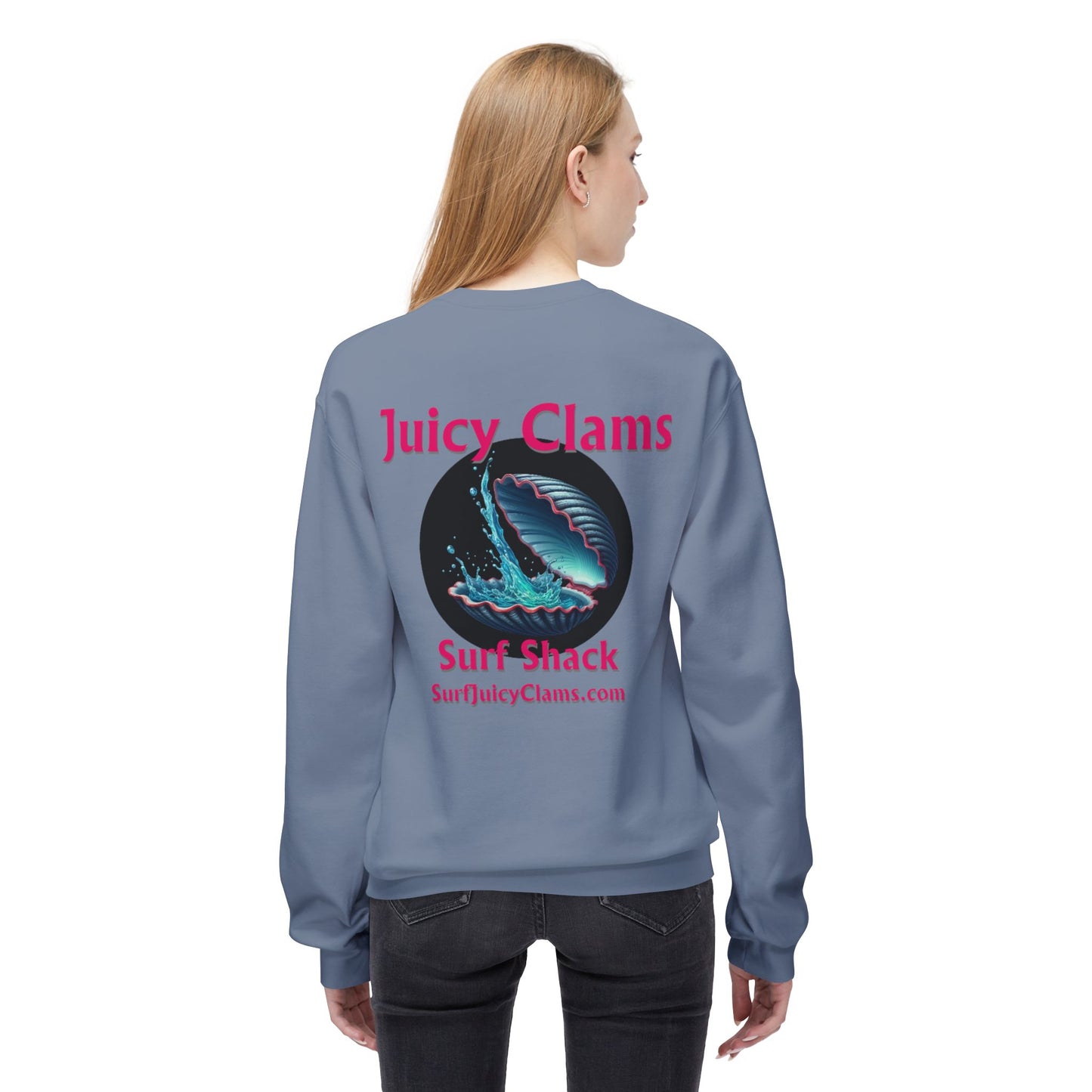 Juicy Clams Unisex Midweight Fleece Crewneck Sweatshirt (L010)