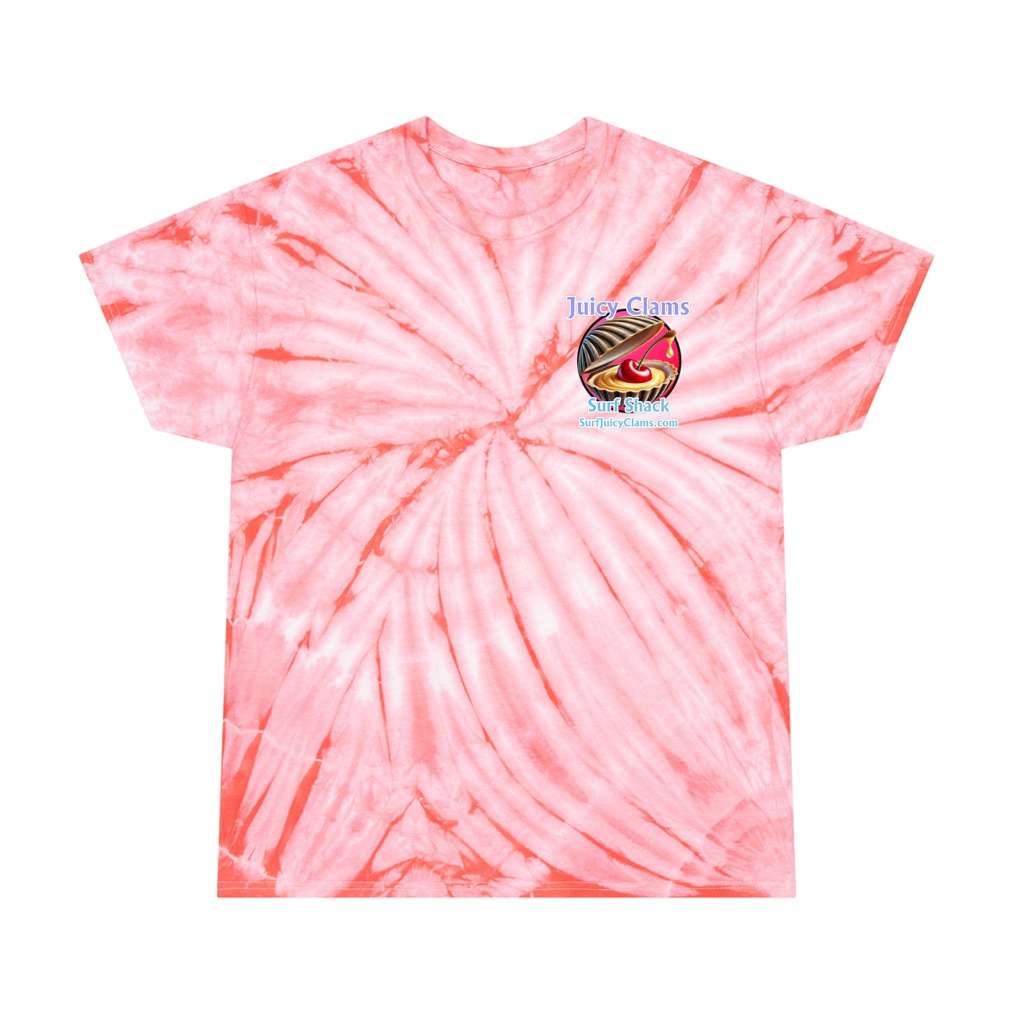 Juicy Clams Unisex Logo Cyclone Tie-Dye T-Shirt (A012)