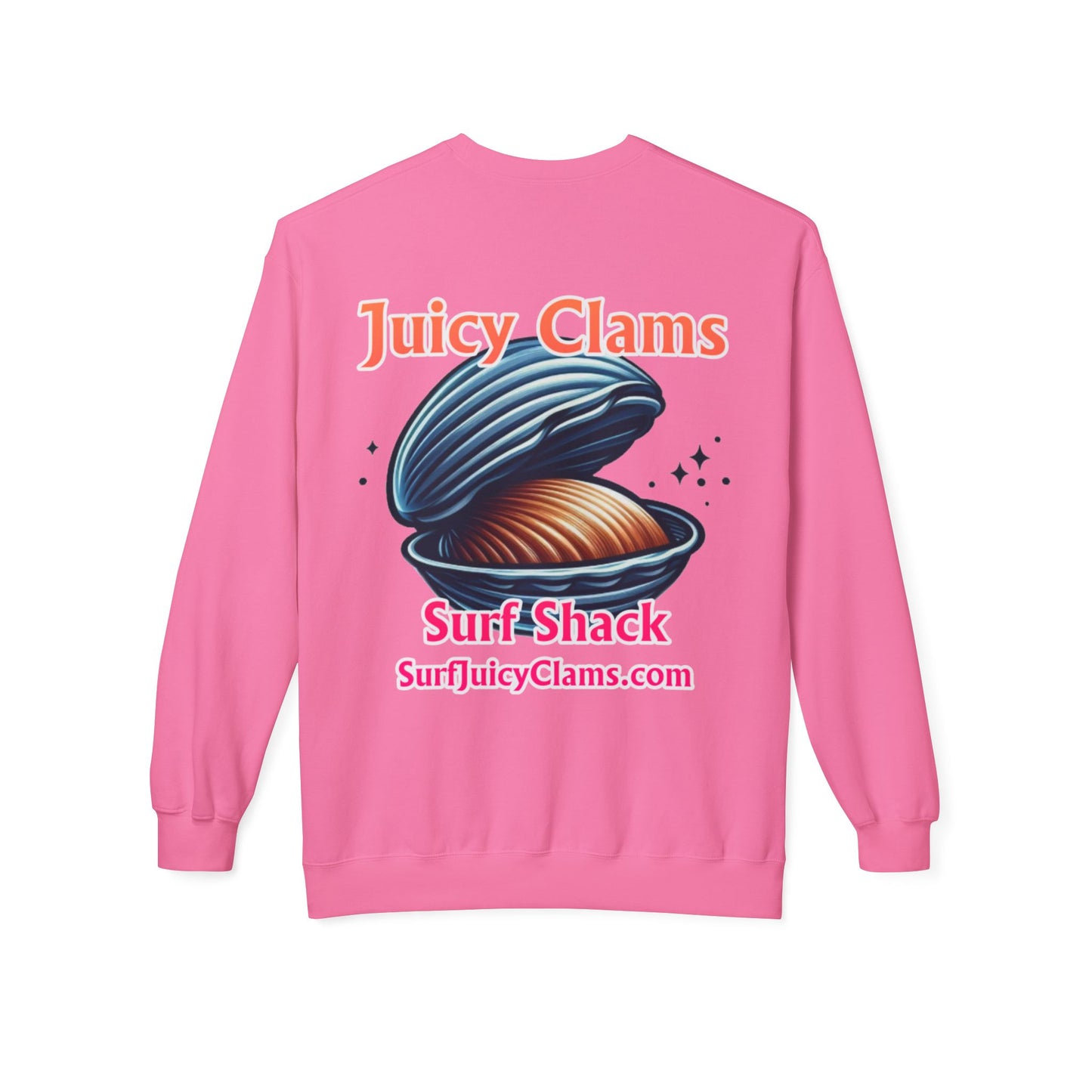 Juicy Clams Unisex Midweight Fleece Crewneck Sweatshirt (L029)