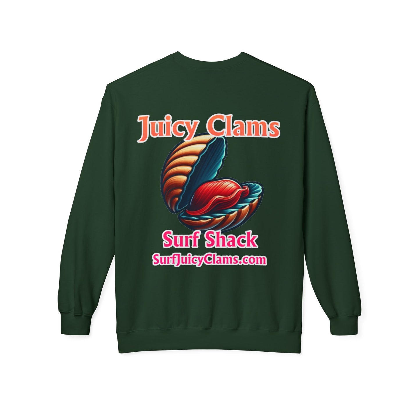 Juicy Clams Unisex Midweight Fleece Crewneck Sweatshirt (L024)