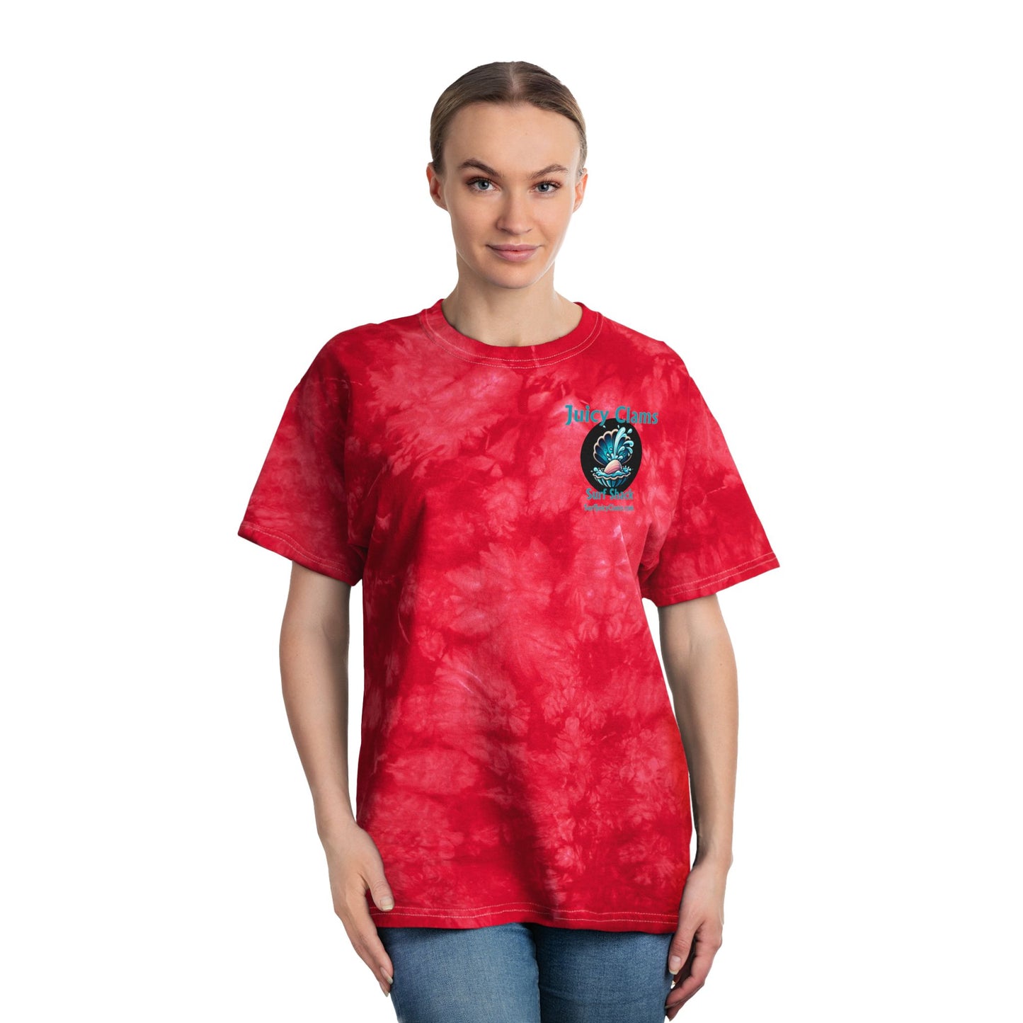 Juicy Clams Unisex Logo Crystal Tie-Dye T-Shirt (A004)