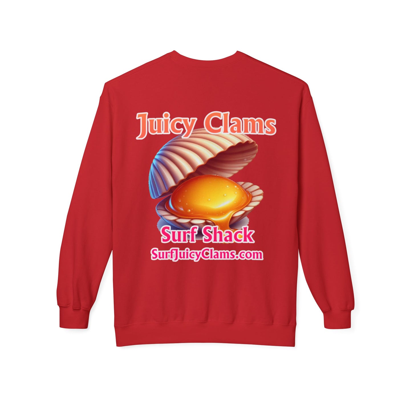 Juicy Clams Unisex Midweight Fleece Crewneck Sweatshirt (L025)