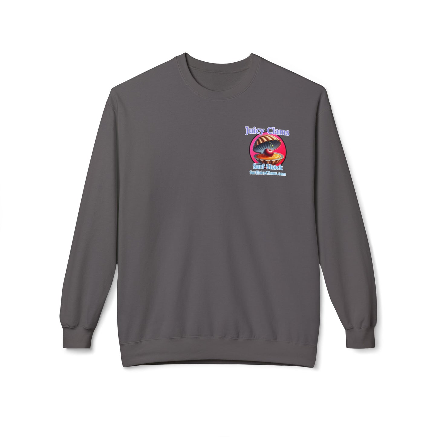 Juicy Clams Unisex Midweight Fleece Crewneck Sweatshirt (L021)