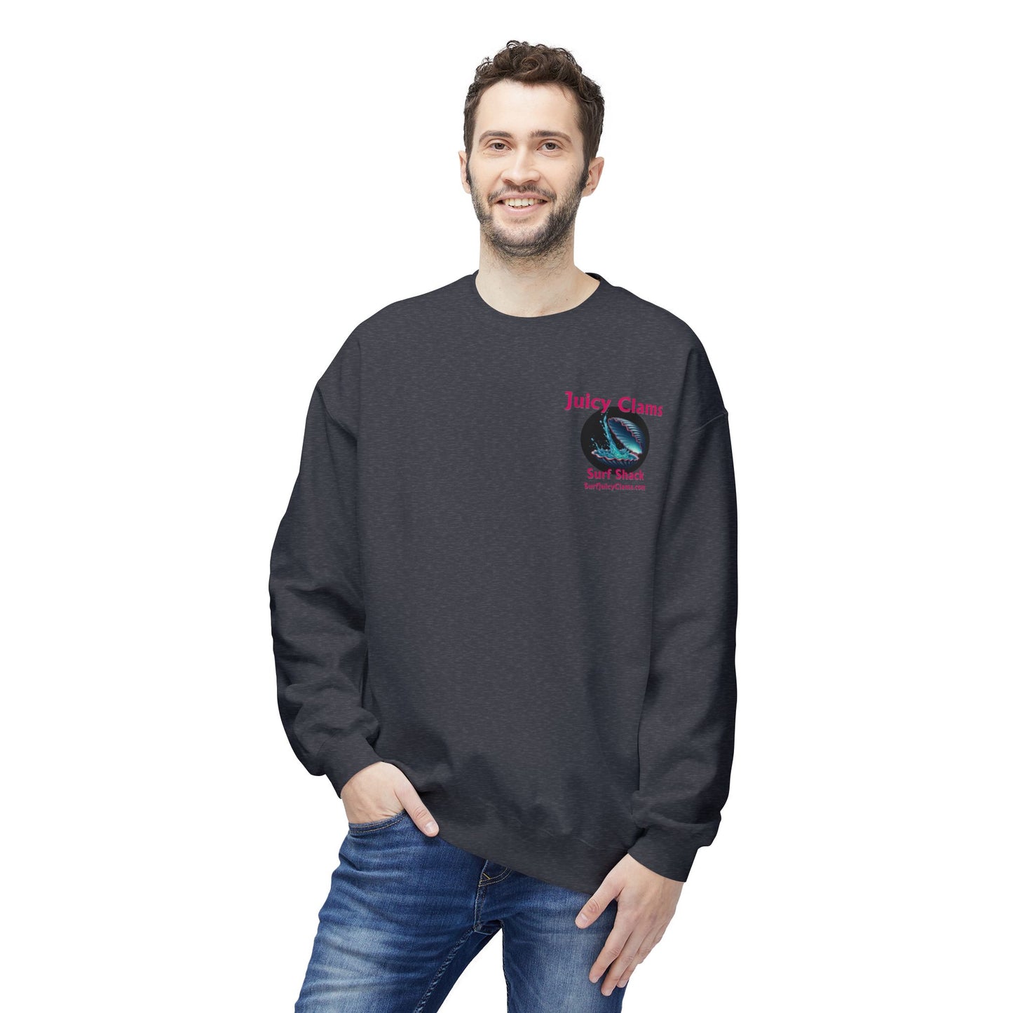 Juicy Clams Unisex Midweight Fleece Crewneck Sweatshirt (L010)