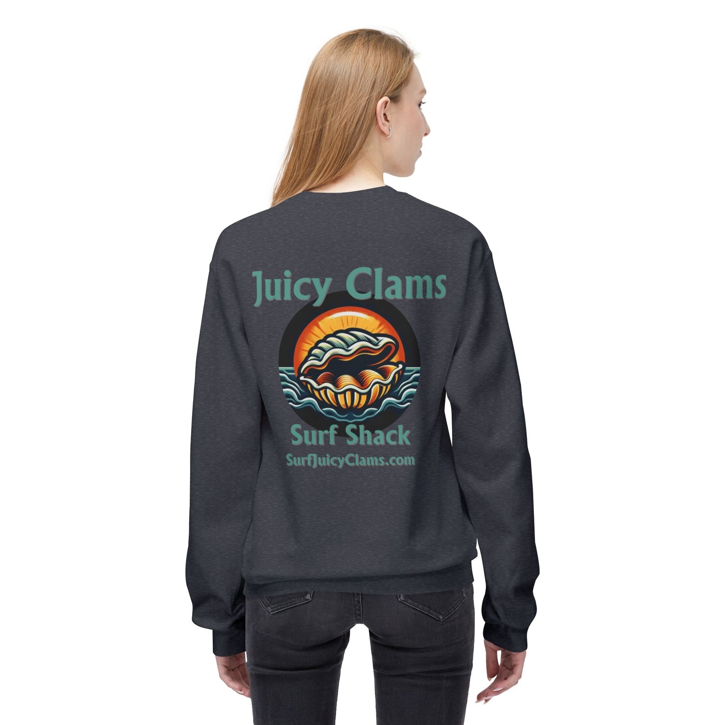 Juicy Clams Unisex Midweight Fleece Crewneck Sweatshirt (L002)