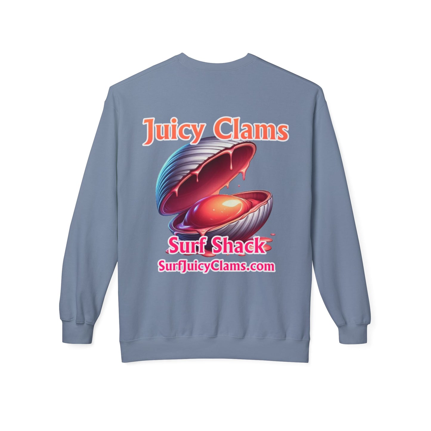 Juicy Clams Unisex Midweight Fleece Crewneck Sweatshirt (L023)