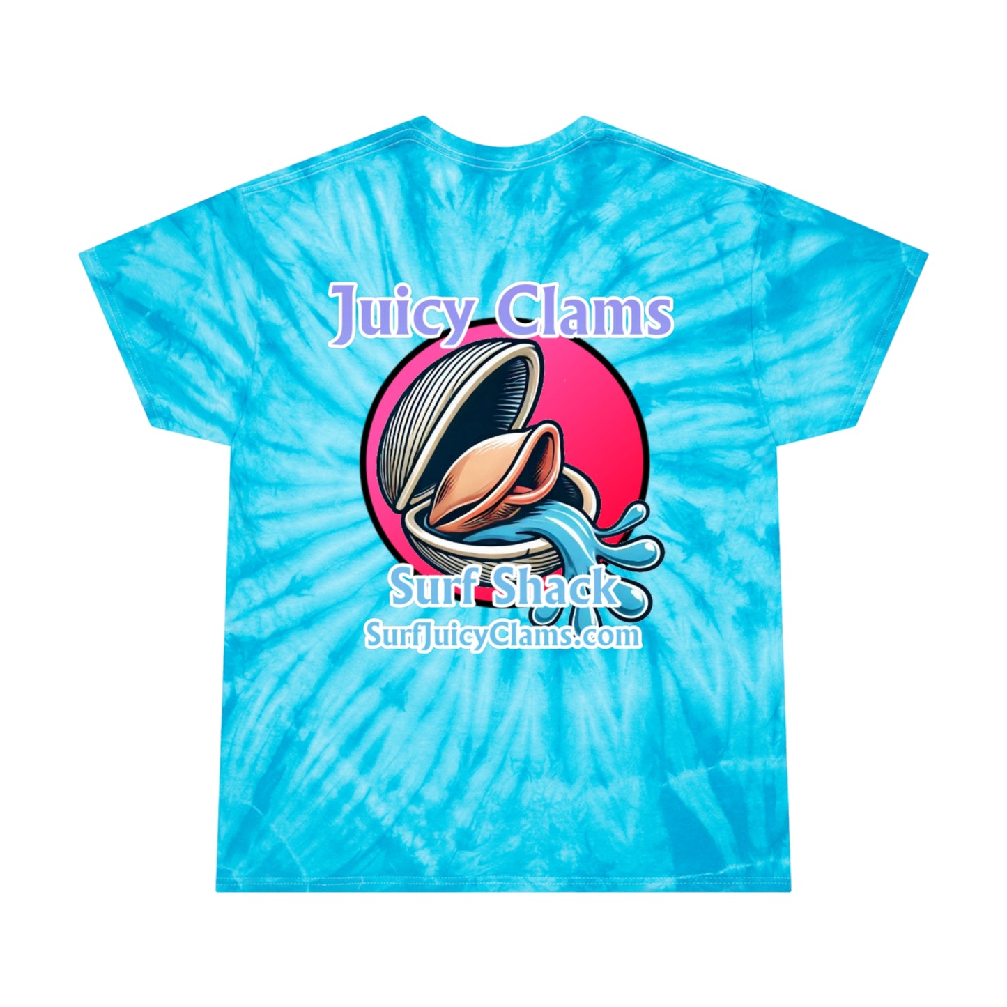 Juicy Clams Unisex Logo Cyclone Tie-Dye T-Shirt (A007)