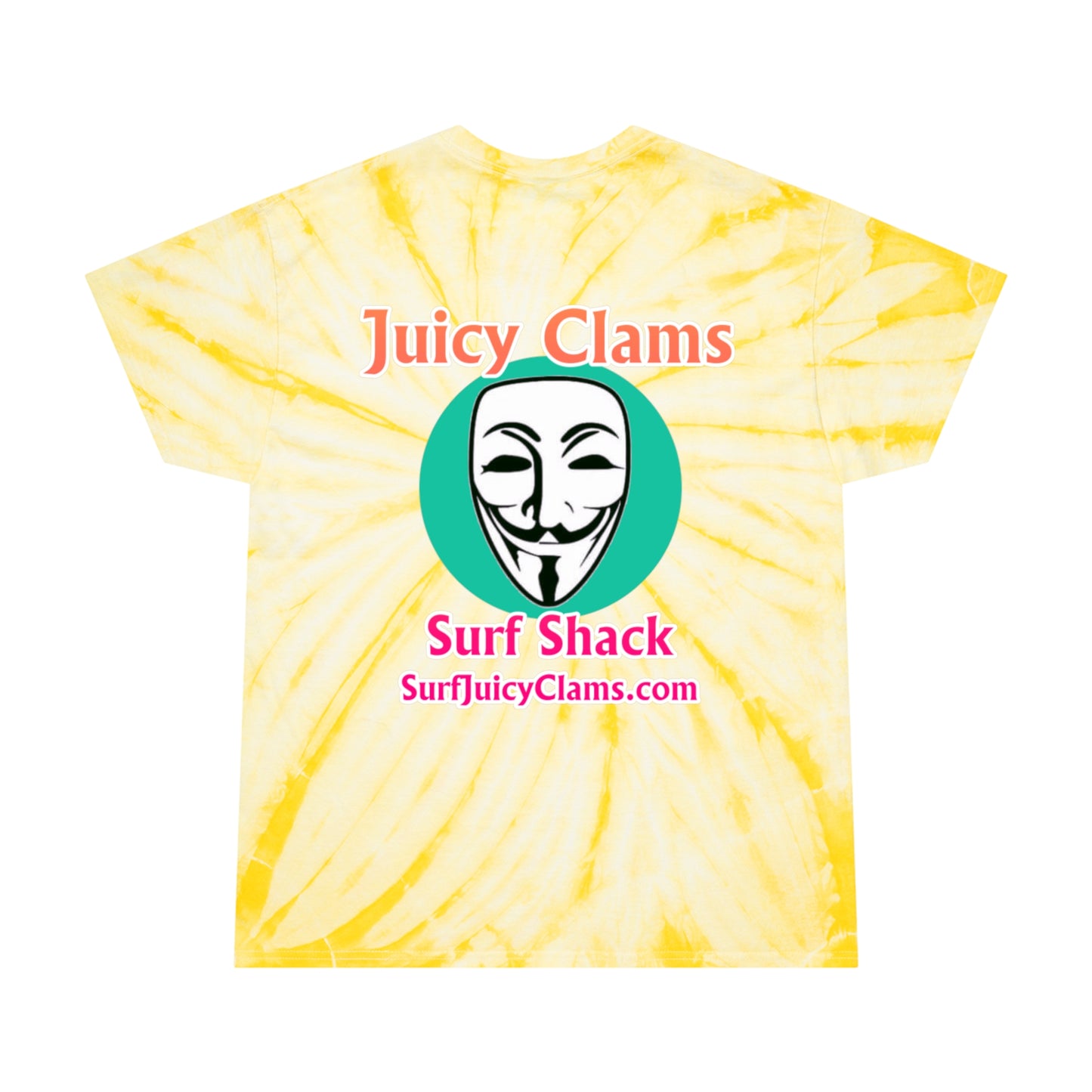 Juicy Clams Unisex Logo Cyclone Tie-Dye T-Shirt (A009)
