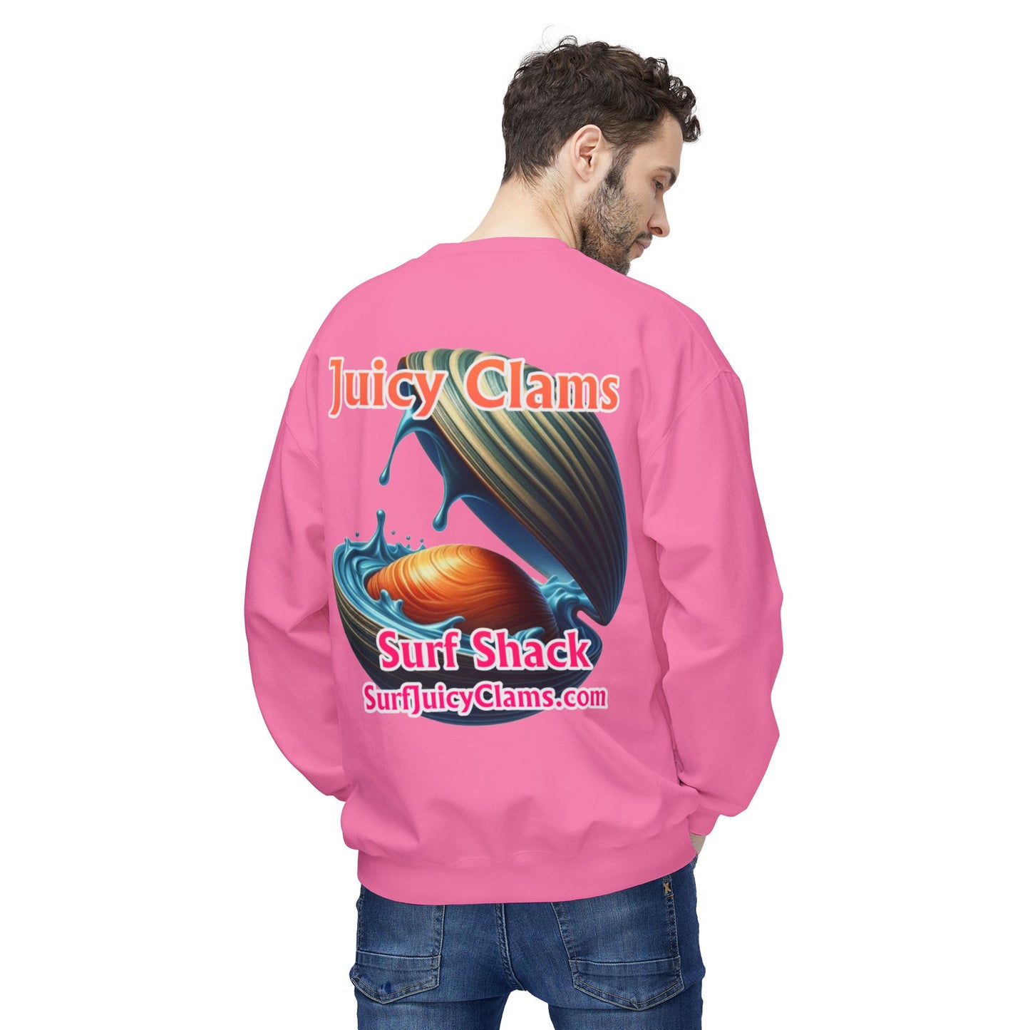 Juicy Clams Unisex Midweight Fleece Crewneck Sweatshirt (L028)