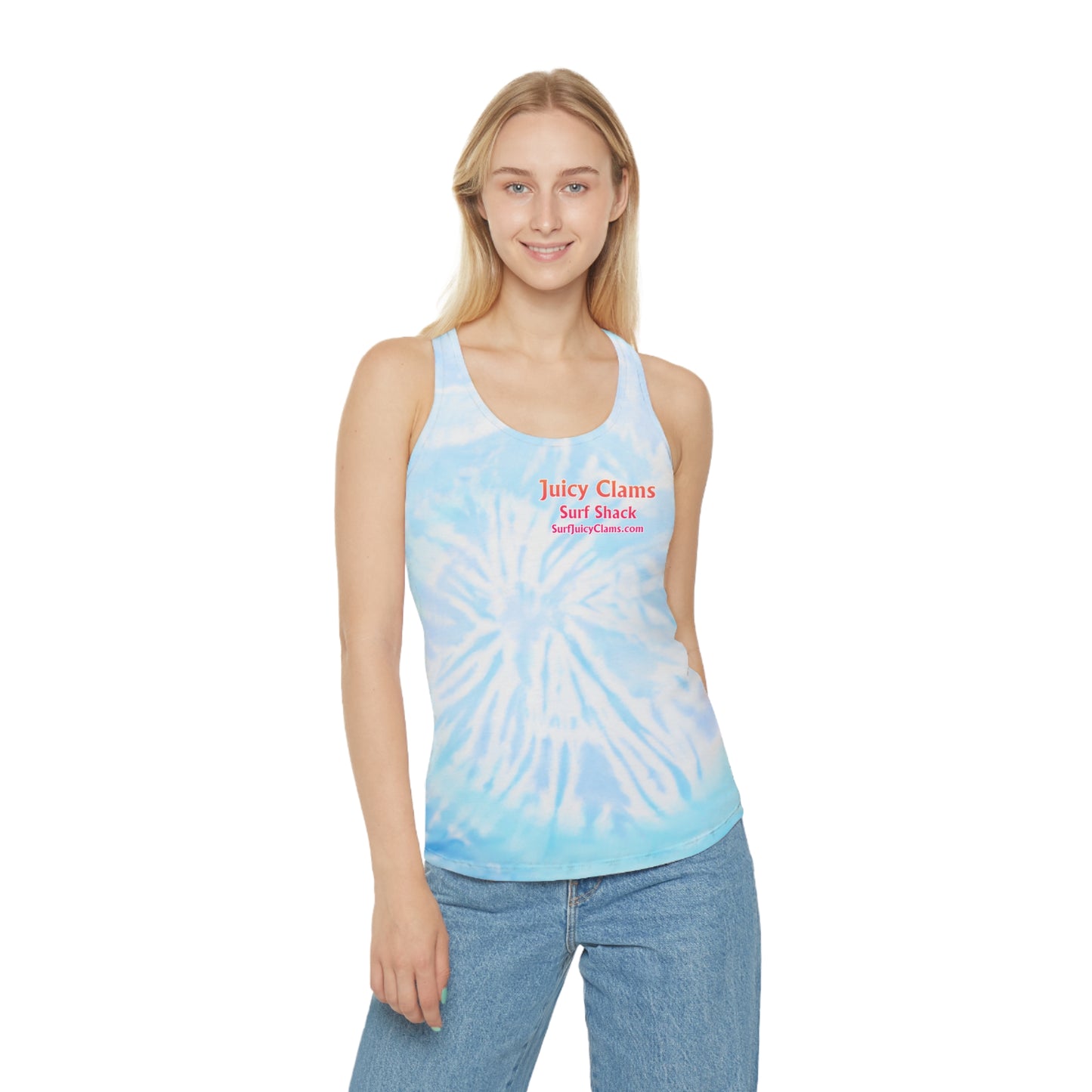 Juicy Clams Tie Dye Racerback Tank Top (A011)