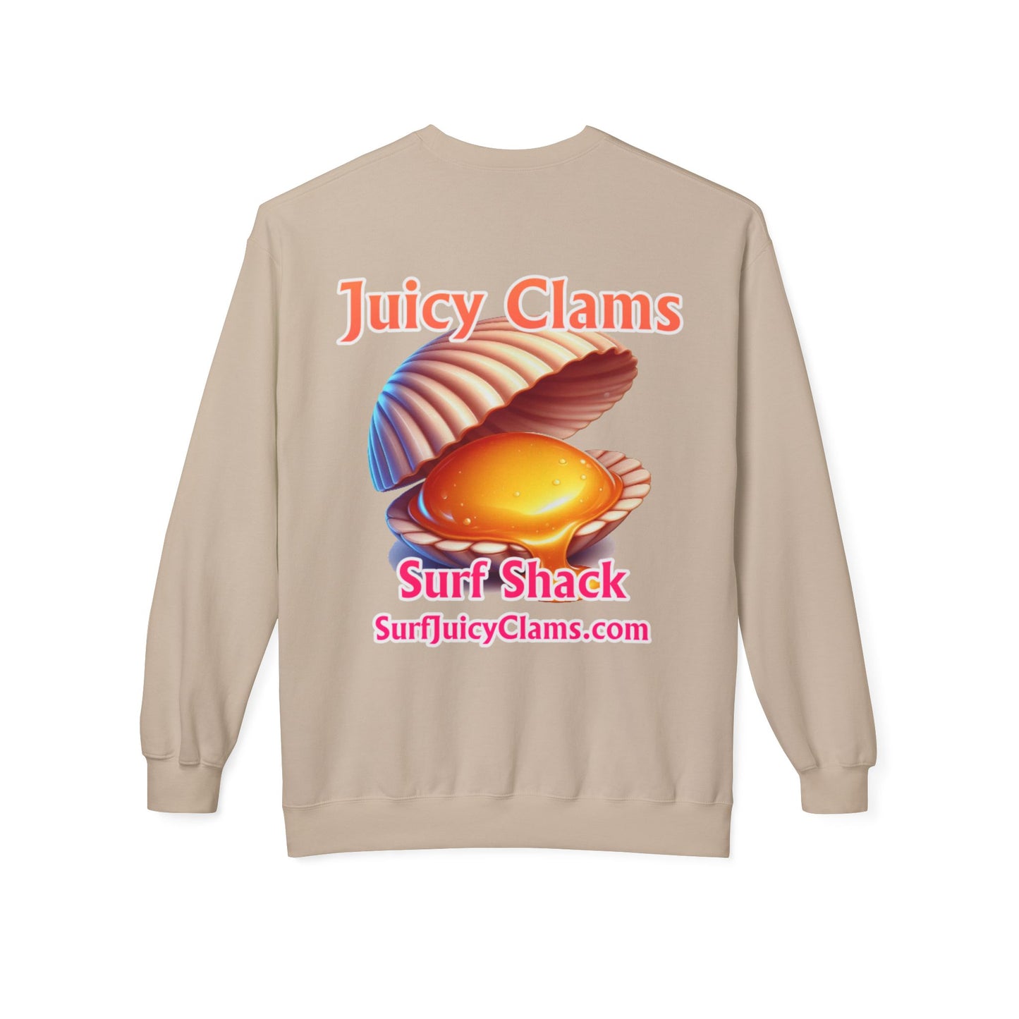 Juicy Clams Unisex Midweight Fleece Crewneck Sweatshirt (L025)