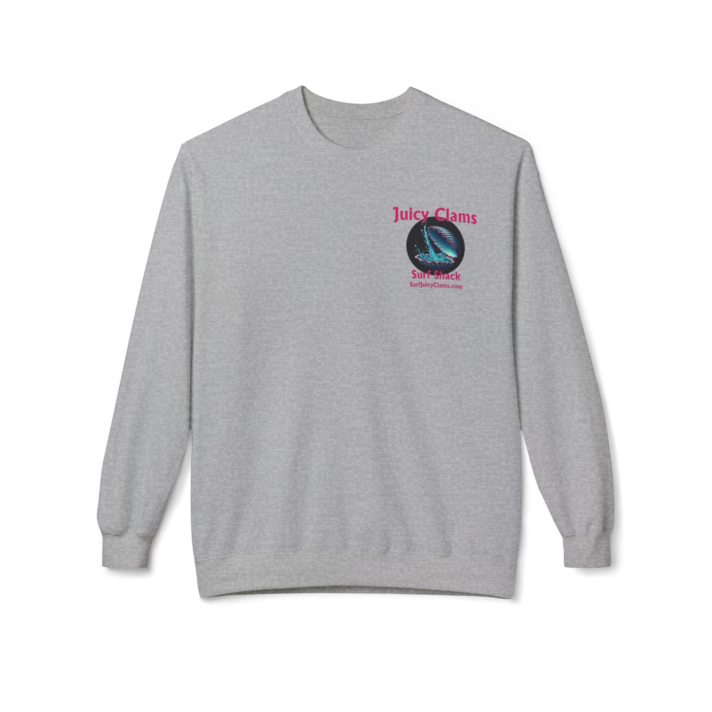 Juicy Clams Unisex Midweight Fleece Crewneck Sweatshirt (L010)