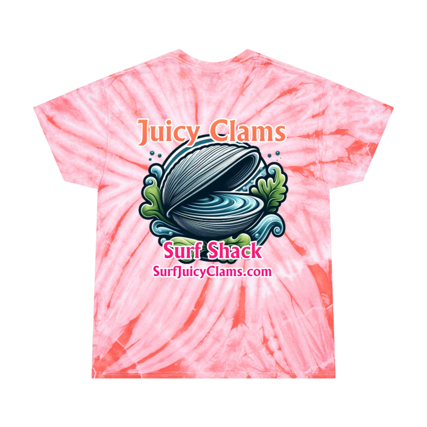 Juicy Clams Unisex Logo Cyclone Tie-Dye T-Shirt (A013)