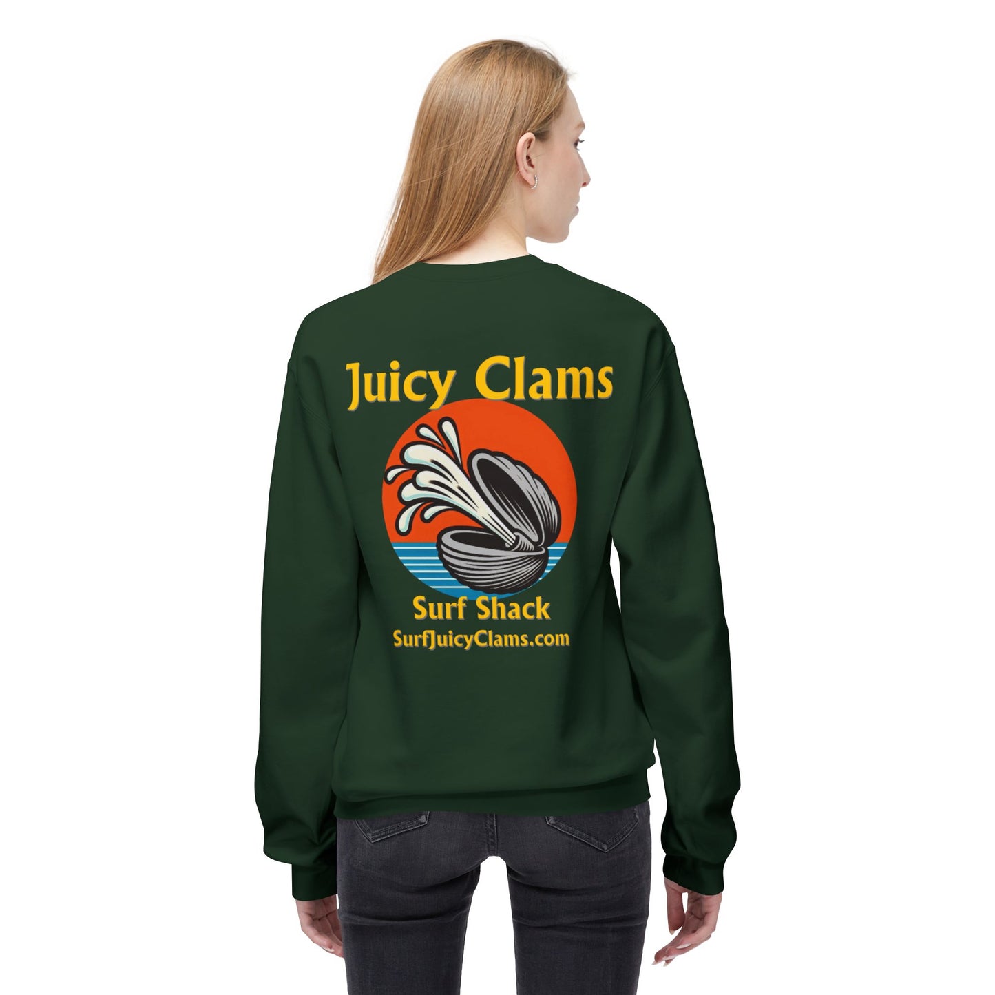 Juicy Clams Unisex Midweight Fleece Crewneck Sweatshirt (L005)