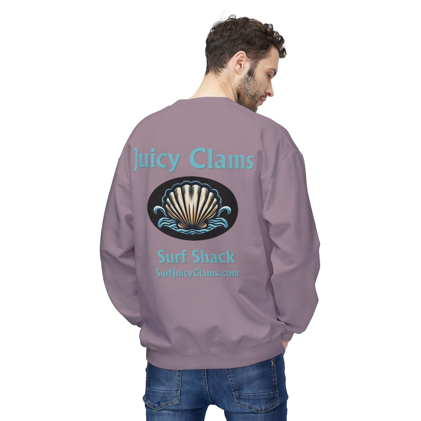 Juicy Clams Unisex Midweight Fleece Crewneck Sweatshirt (L003)