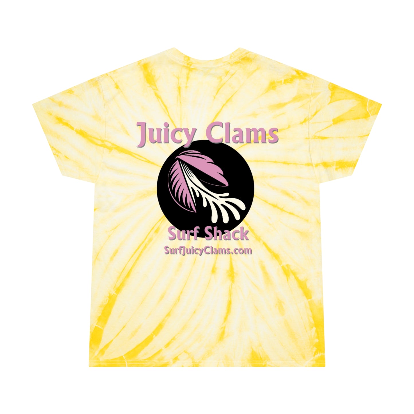Juicy Clams Unisex Logo Cyclone Tie-Dye T-Shirt (A001)