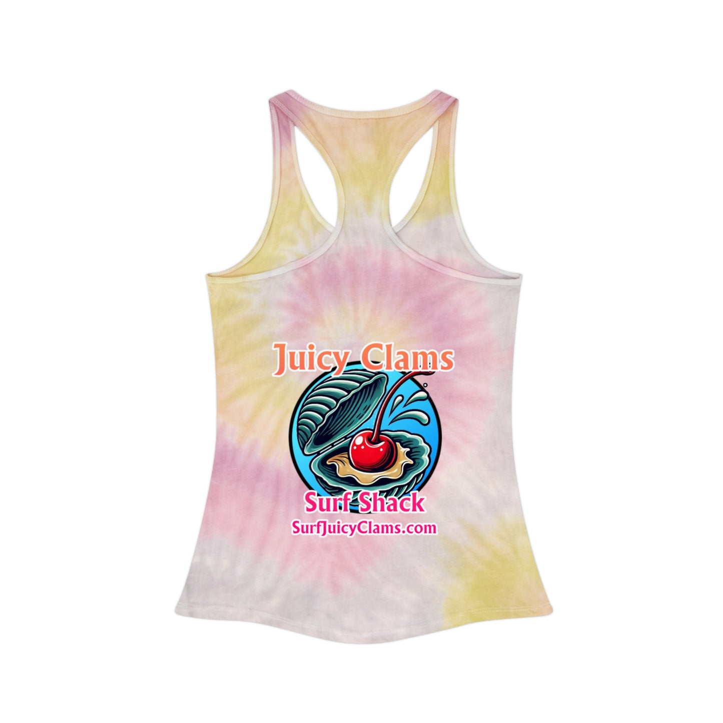 Juicy Clams Tie Dye Racerback Tank Top (A003)