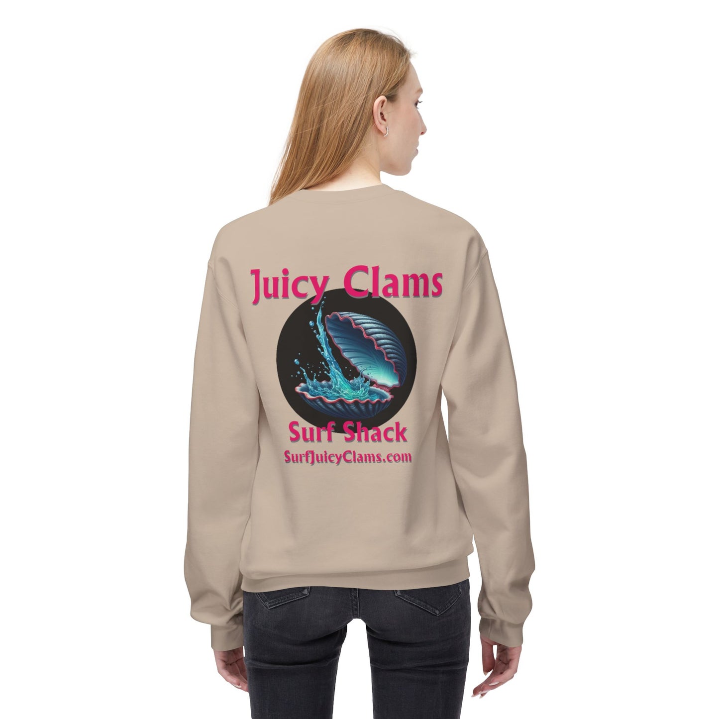 Juicy Clams Unisex Midweight Fleece Crewneck Sweatshirt (L010)