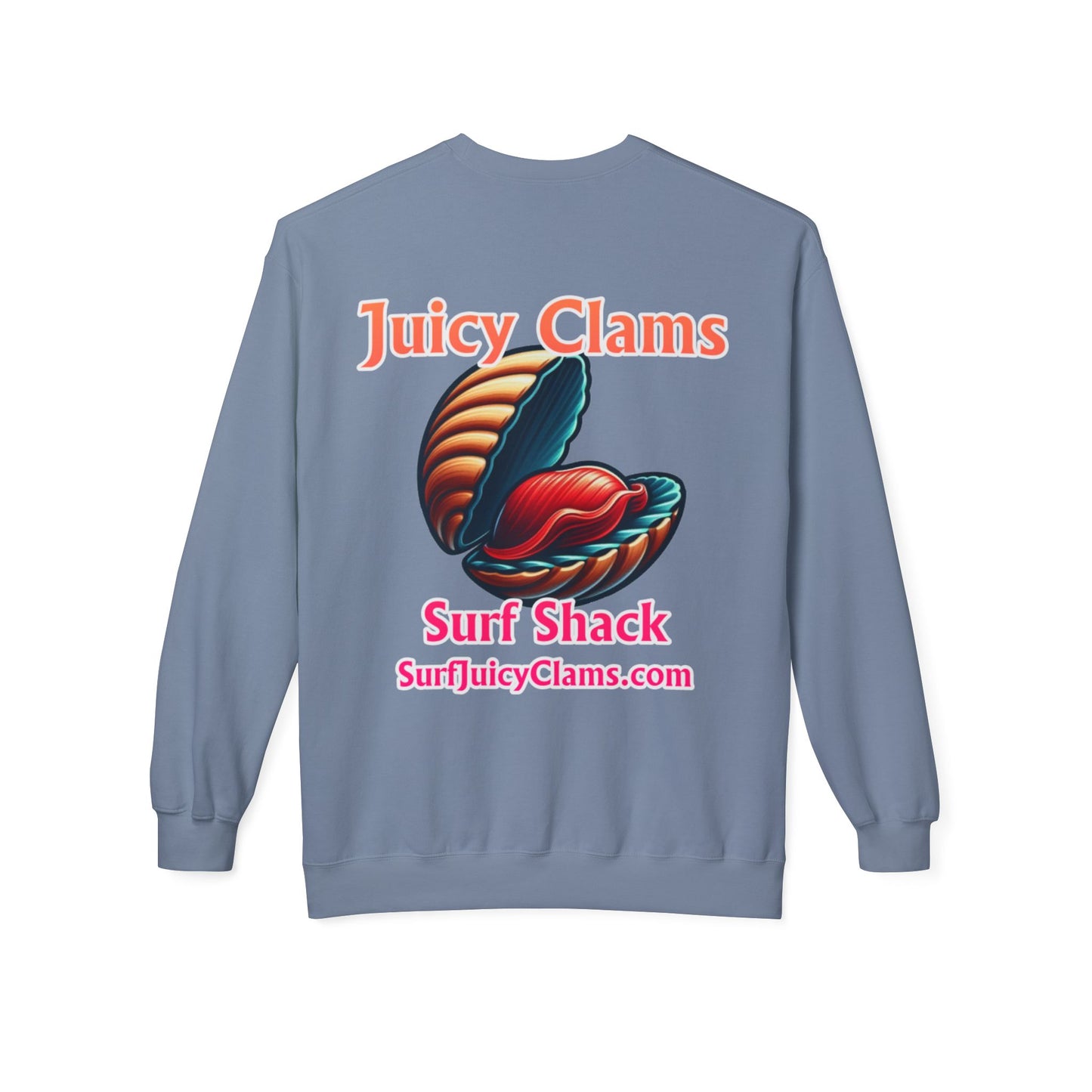 Juicy Clams Unisex Midweight Fleece Crewneck Sweatshirt (L024)