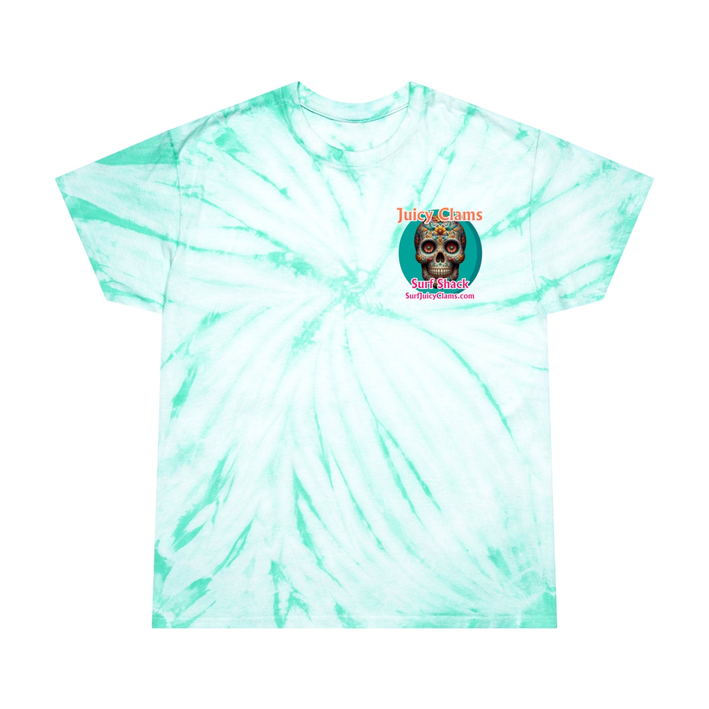 Juicy Clams Unisex Logo Cyclone Tie-Dye T-Shirt (A014)