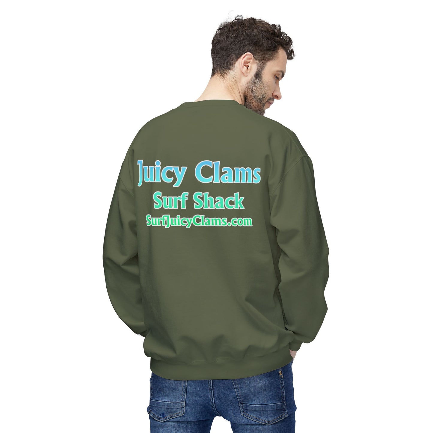 Juicy Clams Unisex Midweight Fleece Crewneck Sweatshirt (P205)