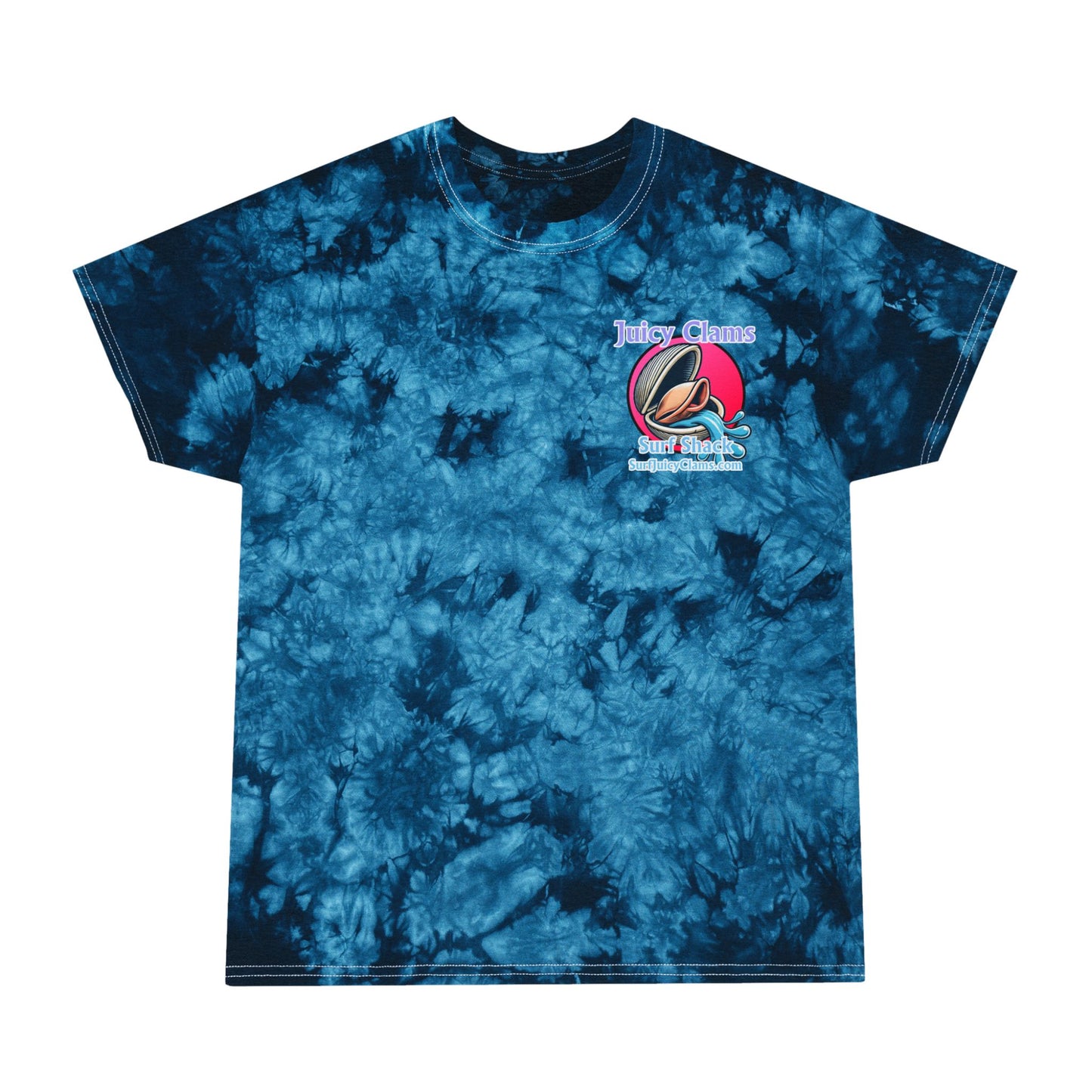 Juicy Clams Unisex Logo Crystal Tie-Dye T-Shirt (A007)