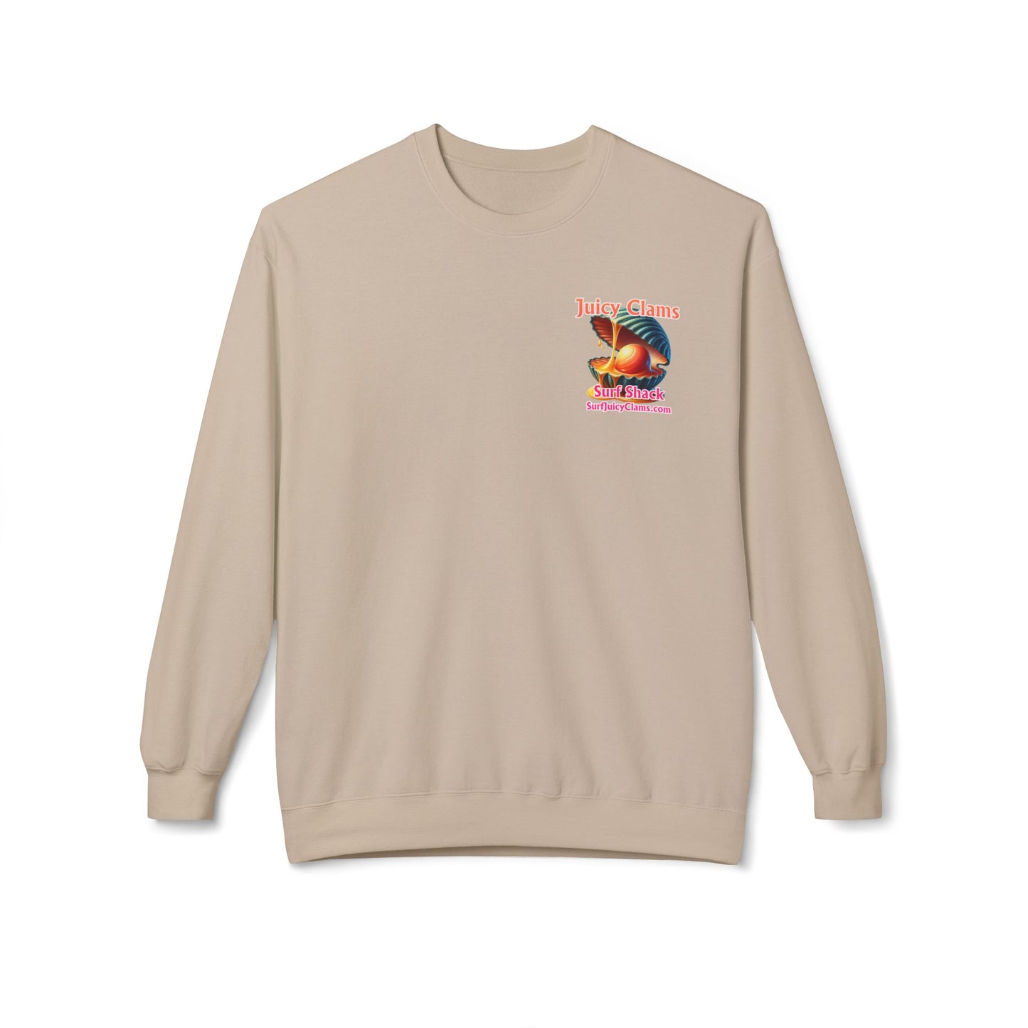 Juicy Clams Unisex Midweight Fleece Crewneck Sweatshirt (L027)