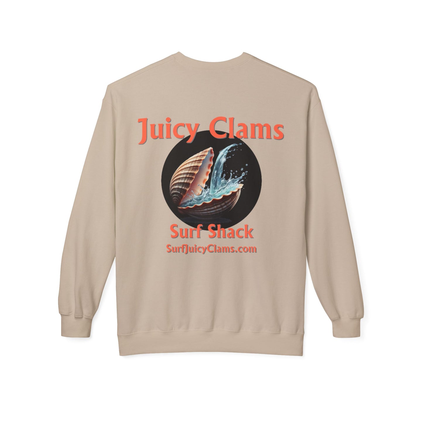 Juicy Clams Unisex Midweight Fleece Crewneck Sweatshirt (L007)