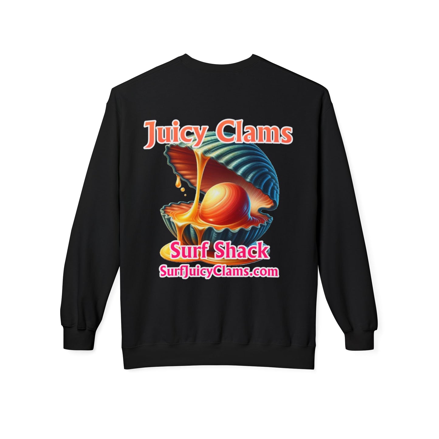 Juicy Clams Unisex Midweight Fleece Crewneck Sweatshirt (L027)