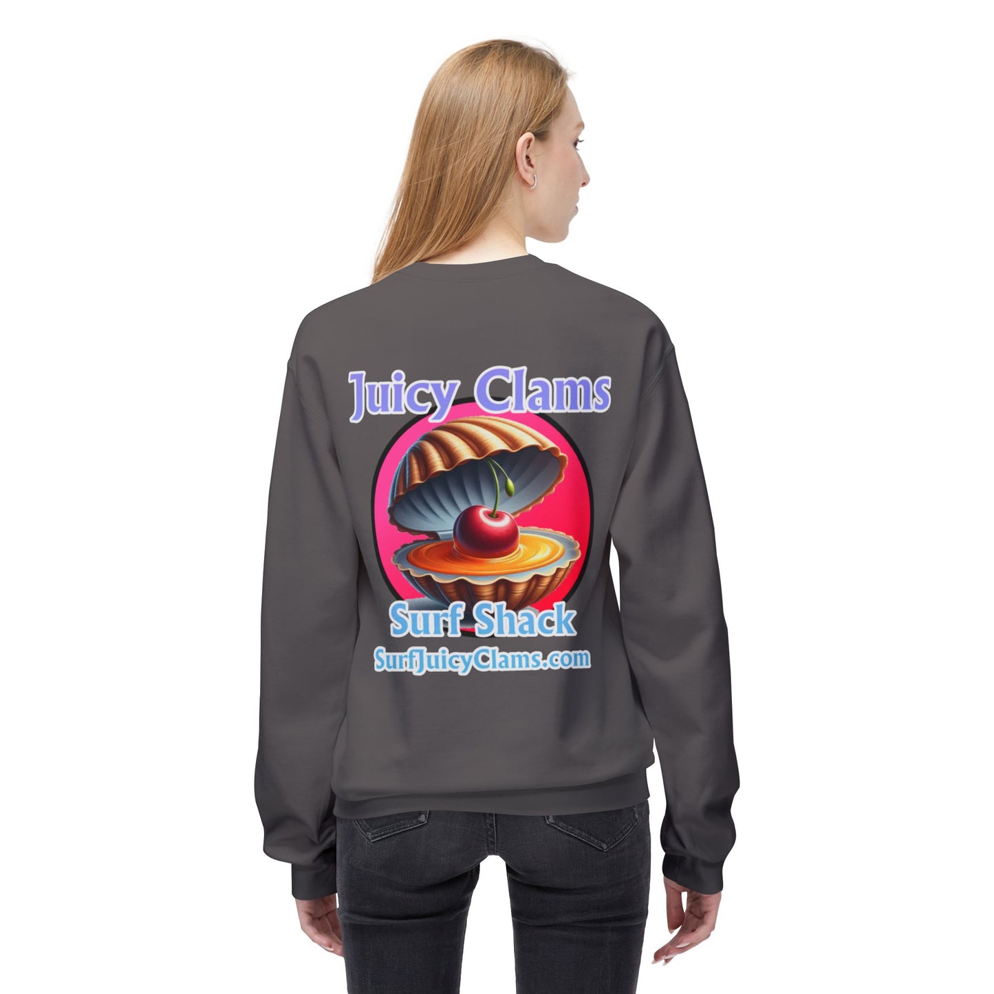 Juicy Clams Unisex Midweight Fleece Crewneck Sweatshirt (L021)