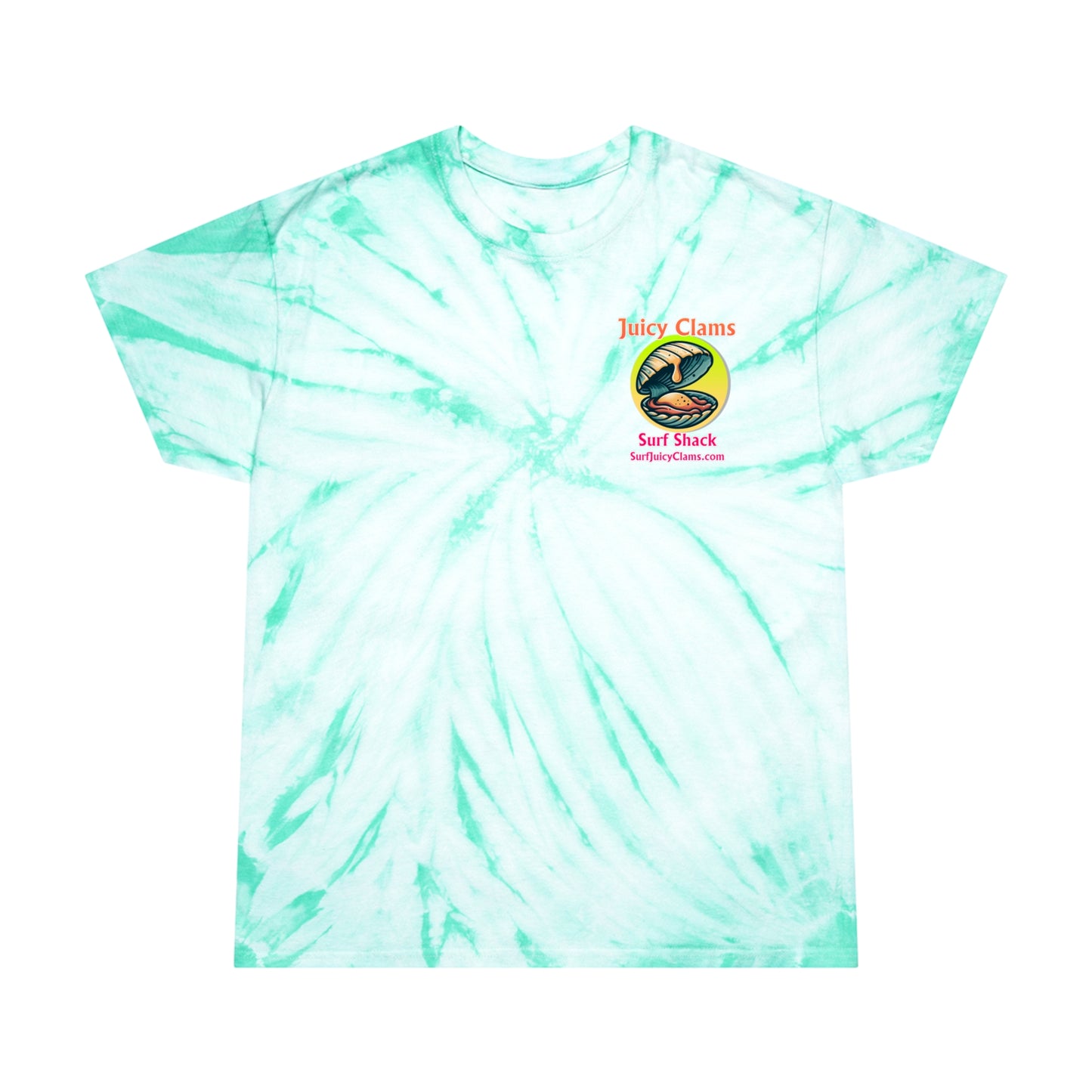 Juicy Clams Unisex Logo Cyclone Tie-Dye T-Shirt (A010)
